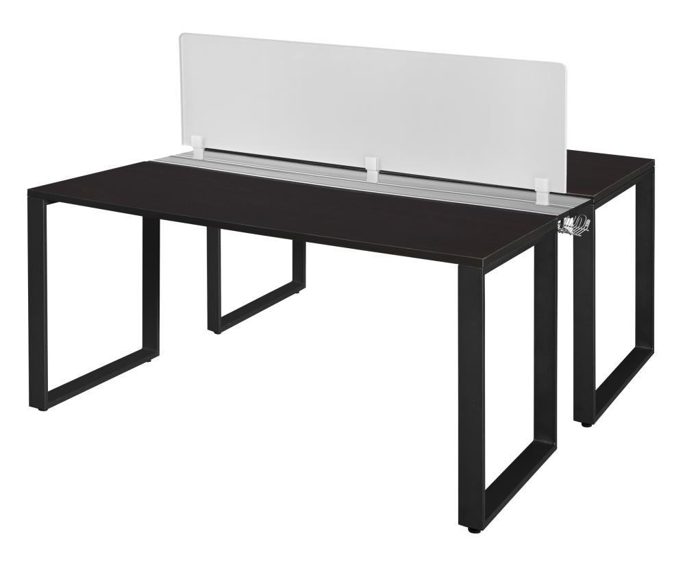 Regency STBSPD6624MWBK Structure 58-in Brown Modern/Contemporary 2-person Desk