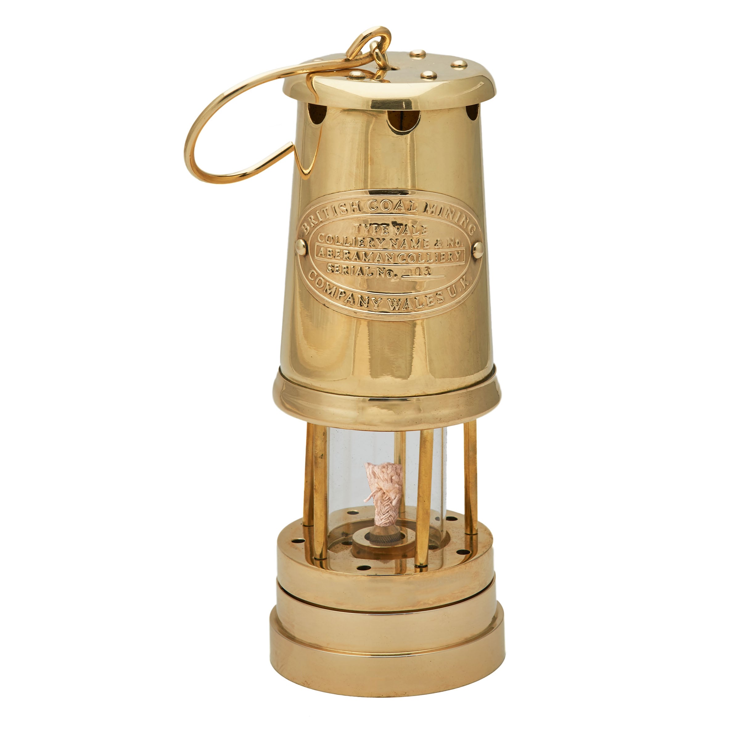Kings County tools GW87A01-01 8.5” Miners Oil Lamp with Antique-Style Brass Body