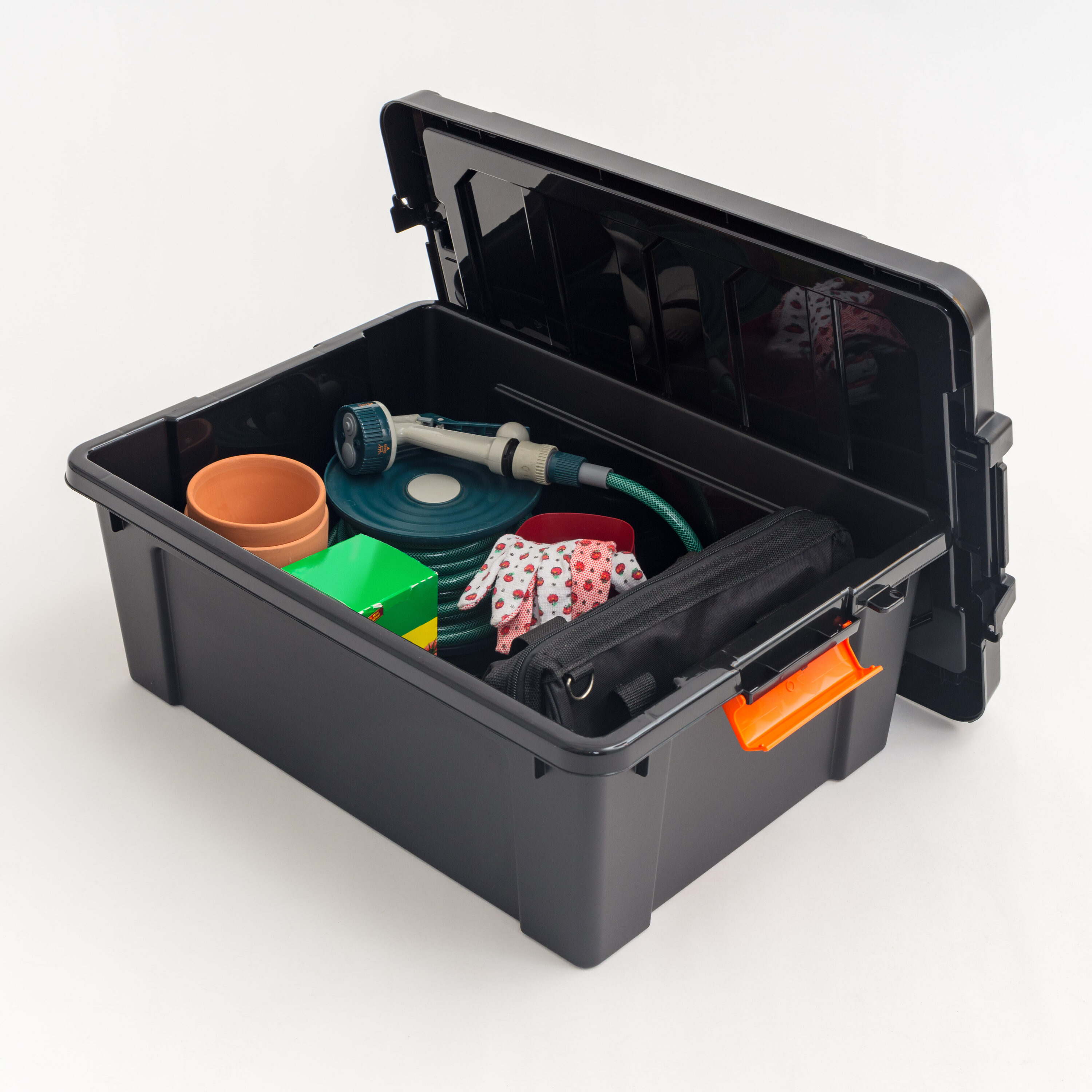 IRIS 76 Qt. Heavy Duty Plastic Storage Box in Black (4-Pack) 500154 - The  Home Depot
