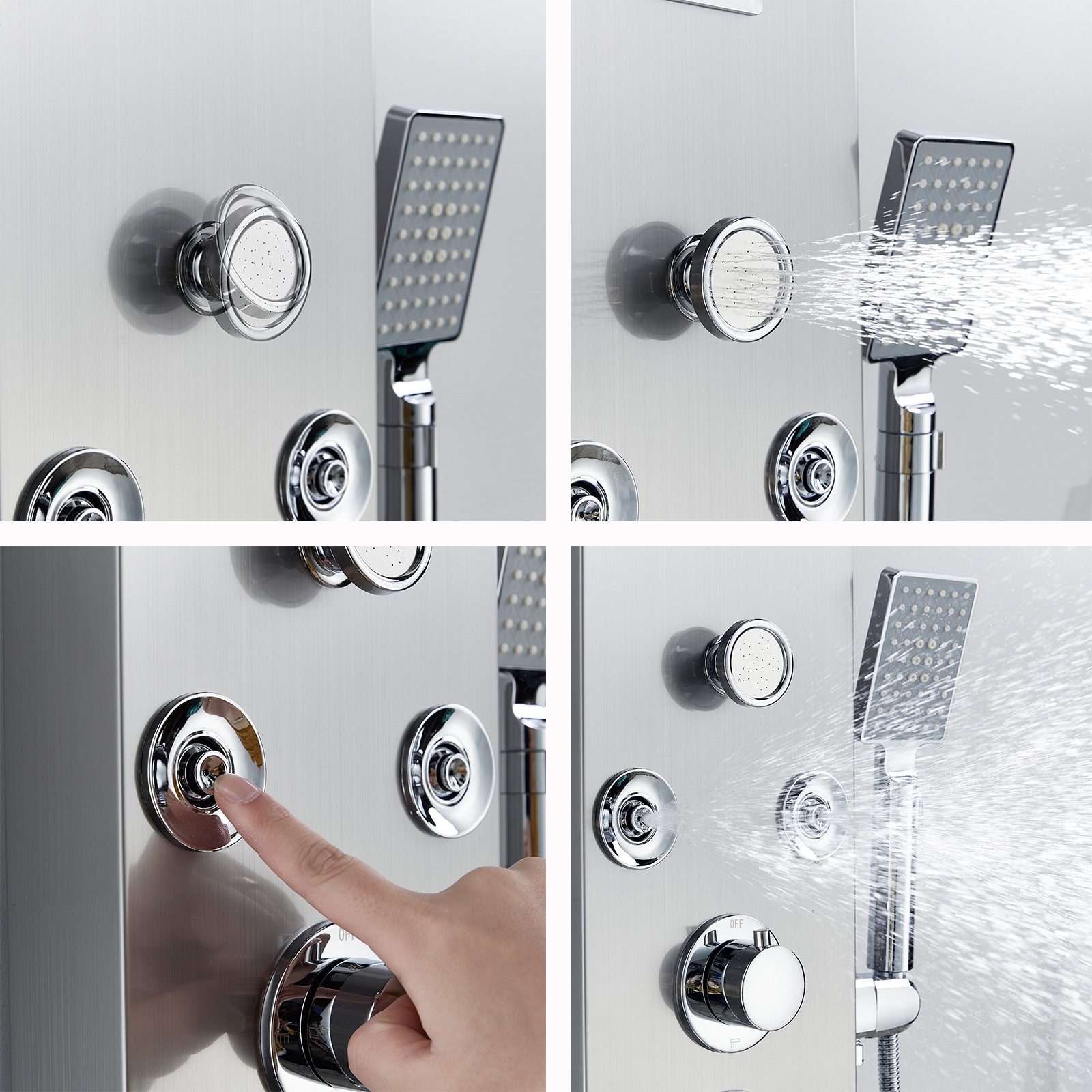 BYH SS-5001-NPC Showerhead-Bar-Panels - View #4