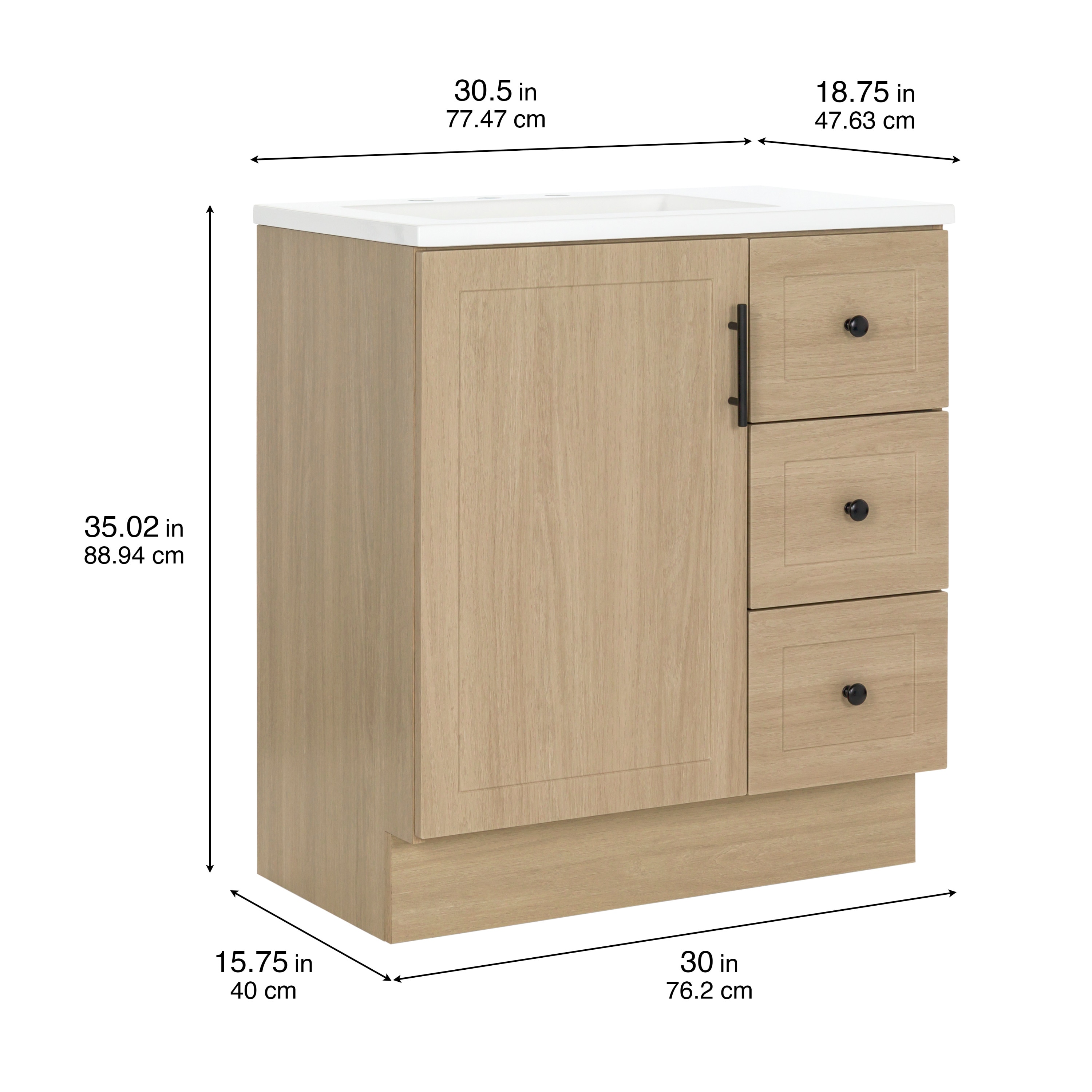 Project Source DV30P2-BK Bath-Vanity-Combo - View #4