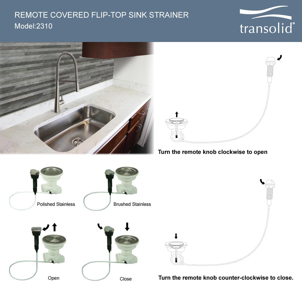 Transolid 3.5-in Brushed Stainless Steel Rust Resistant Strainer with  Basket Included in the Kitchen Sink Strainers & Strainer Baskets department  at