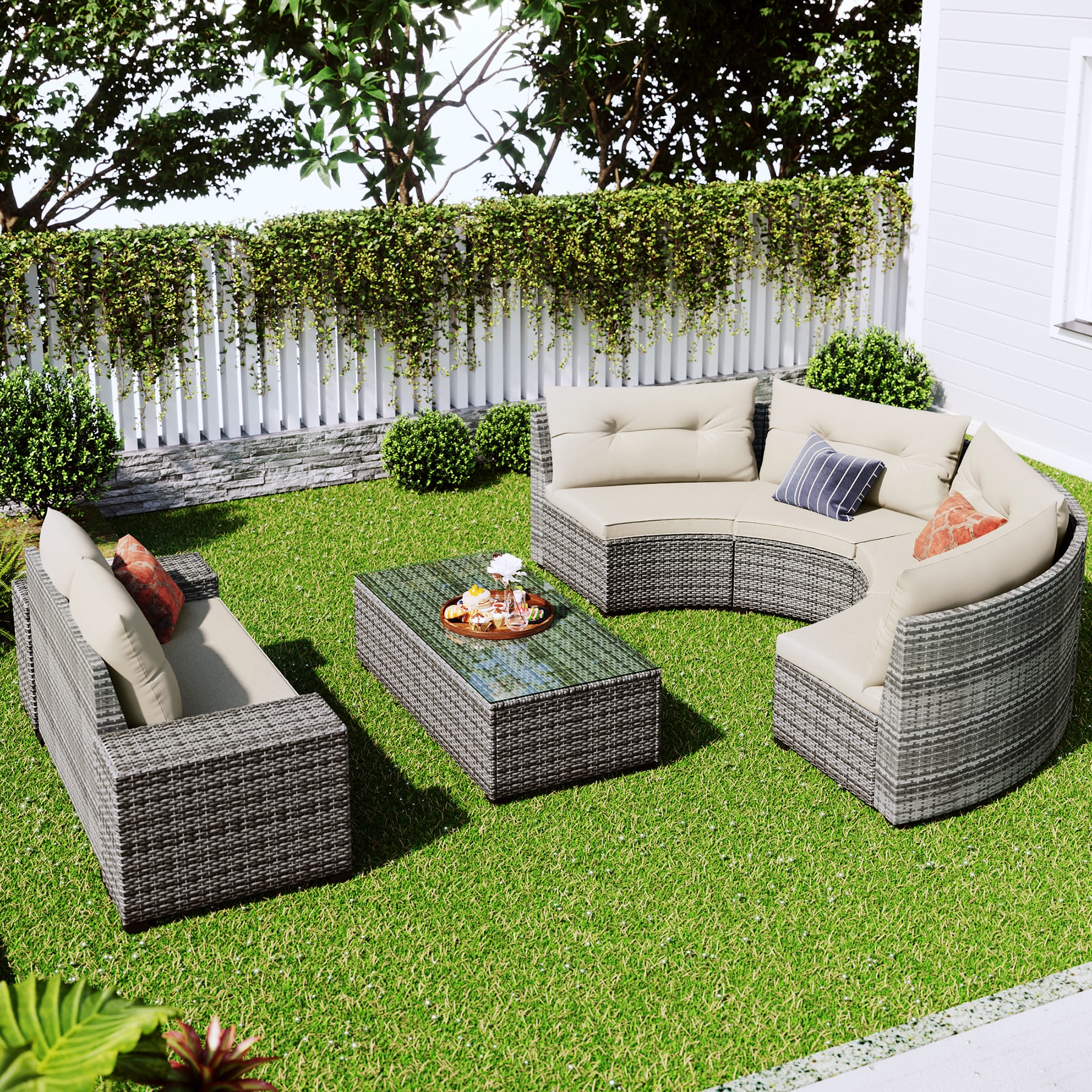 SINOFURN SYA380187BG Patio-Sofas-Daybeds - View #2