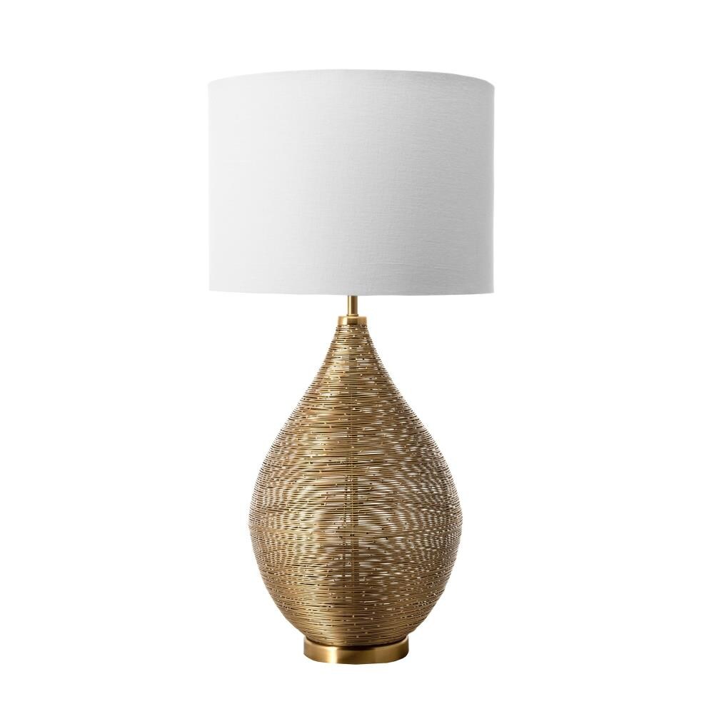 nuLOOM RJT26AA Gold 3-way Table Lamp with Fabric Shade