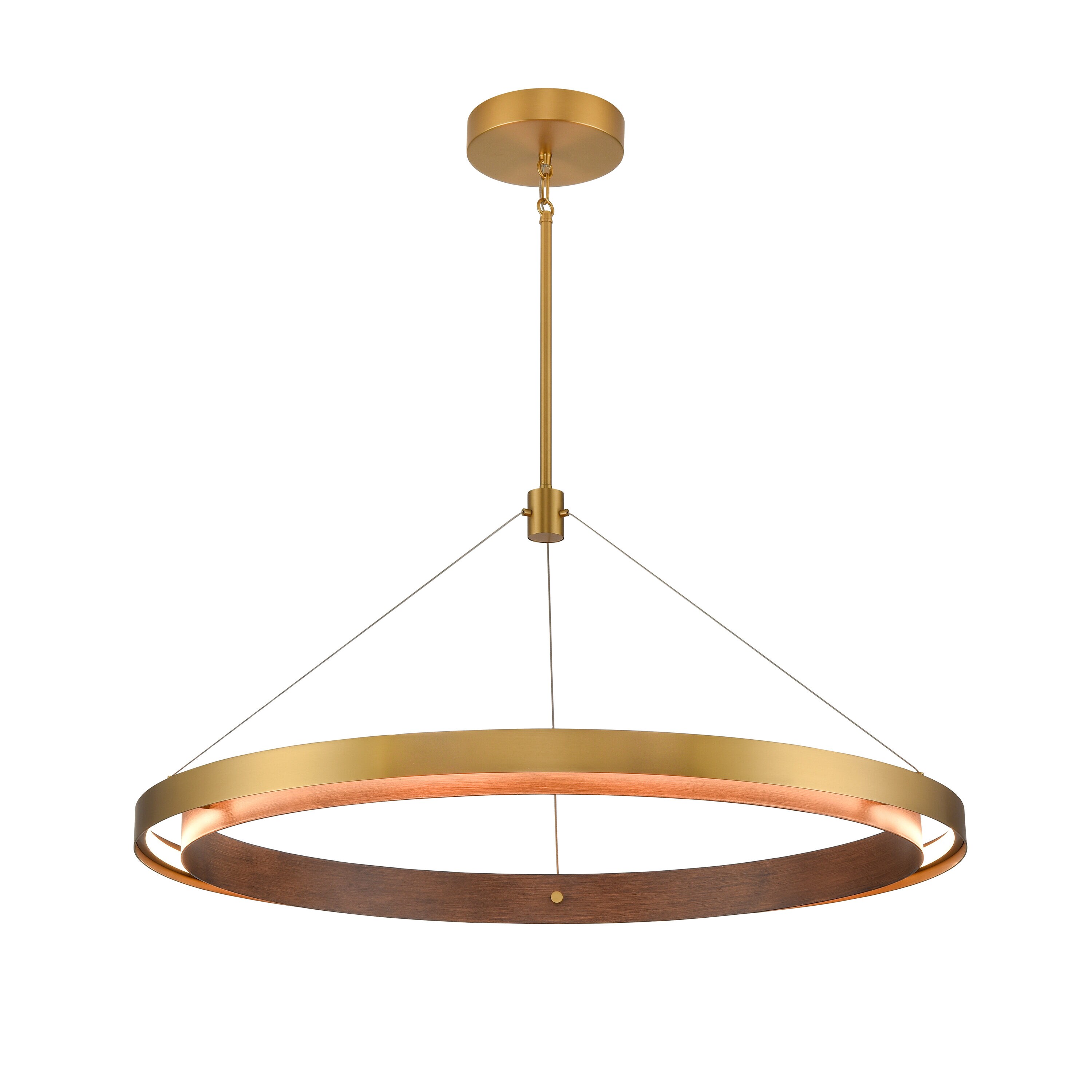 Westmore by ELK Lighting LW-202302010120 Pearl Brushed Brass Modern Globe Integrated LED Large Hanging Pendant light