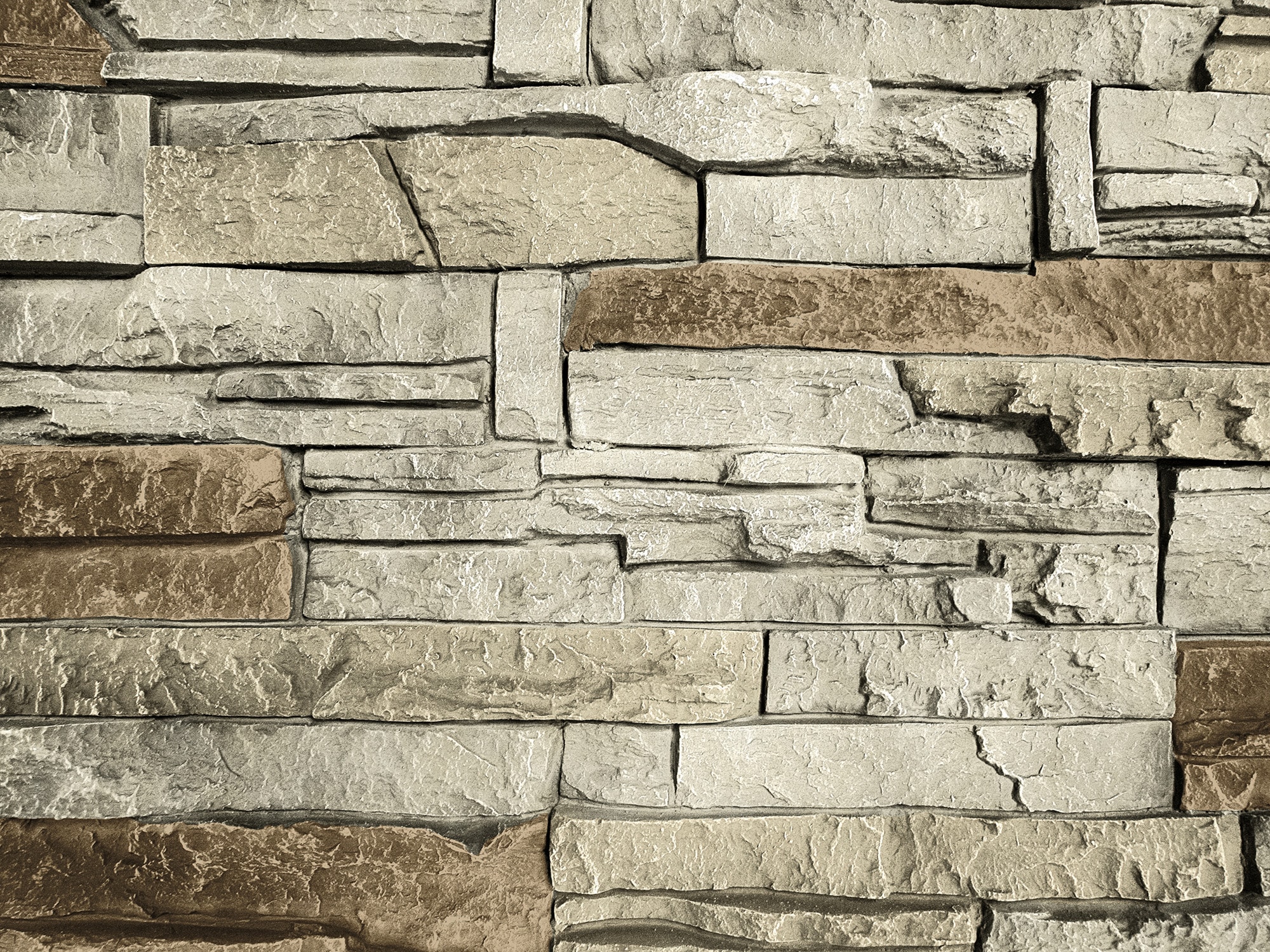 Vanilla Bean Textured 3D Embossed Stone Wall Paneling
