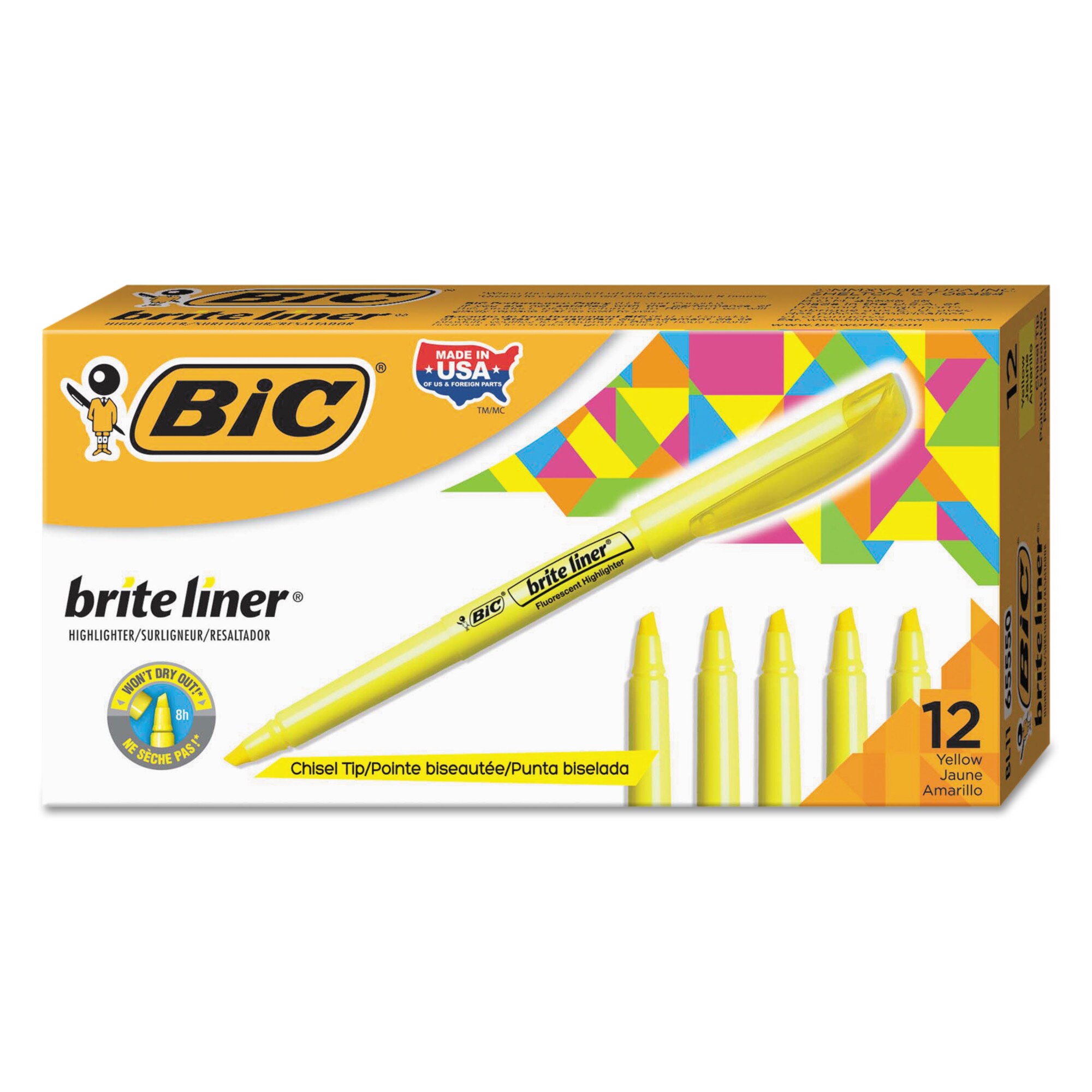 BIC BICBL11YW 12 -Pack Yellow Marker