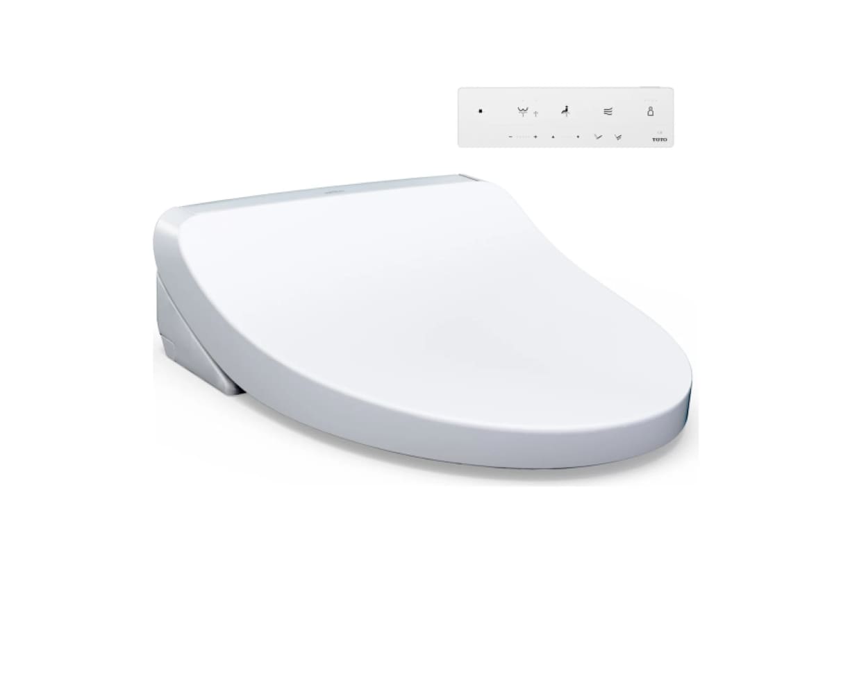 TOTO Washlet Plastic Cotton White Elongated Smart Compatible Slow Close Feature Heated Bidet Function Toilet Seat