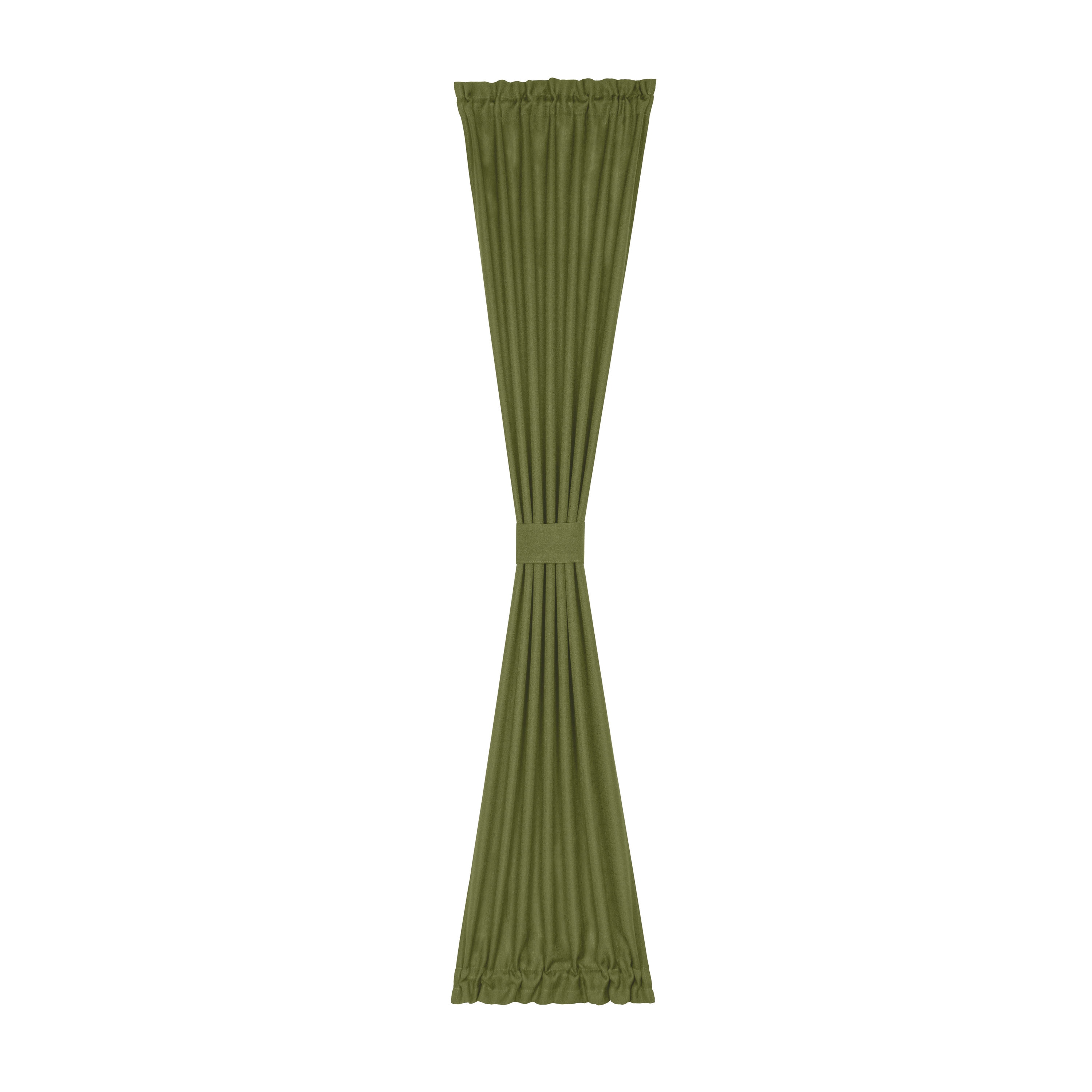 Achim DR25X72GN6 72-in Green Light filtering Rod pocket Single curtain panel