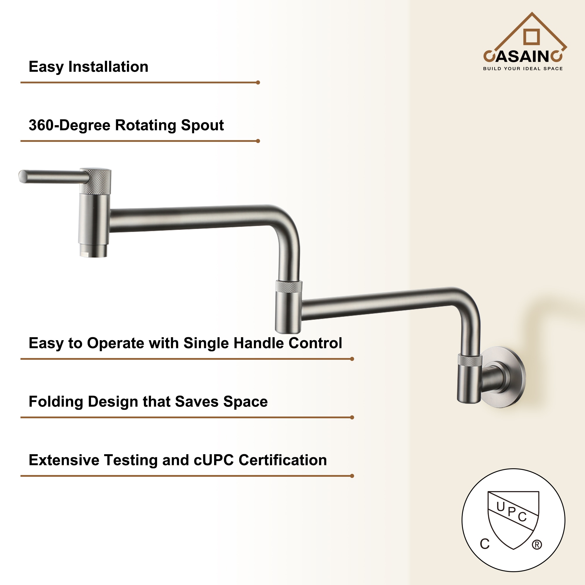 CASAINC RB0781-WE Kitchen-Faucets - View #5