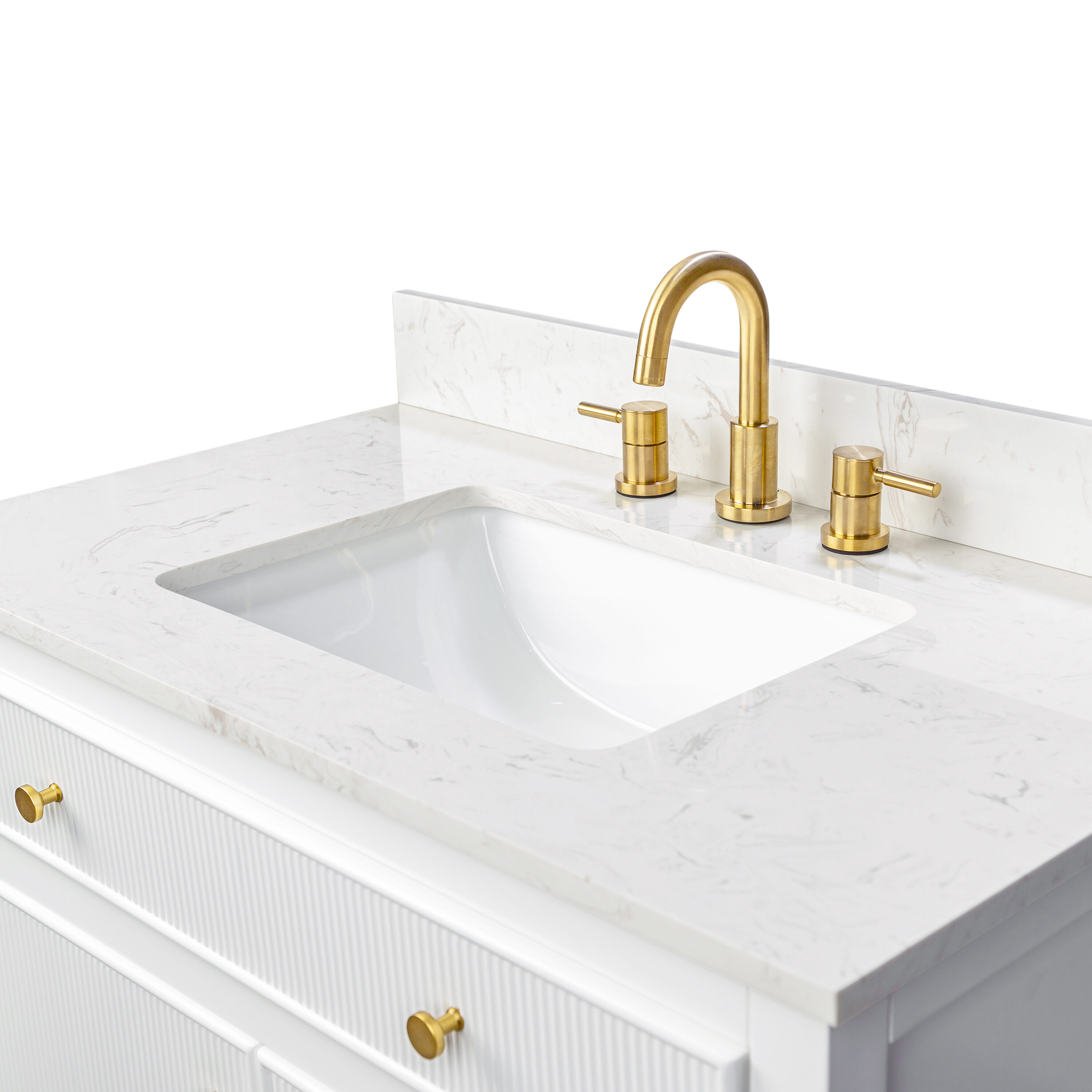 allen + roth Sandbanks 30-in Greige Undermount Single Sink Bathroom Vanity  with White Engineered Stone Top in the Bathroom Vanities with Tops  department at