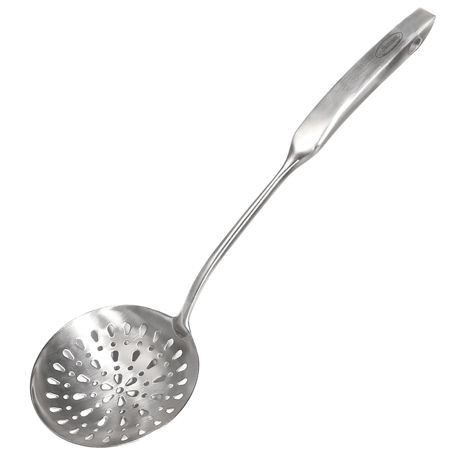 Aoibox  14 96 in 304 Stainless Steel Slotted Skimmer Spoon Strainer Ladle with Ergonomic Vacuum Handle 1 Pack
