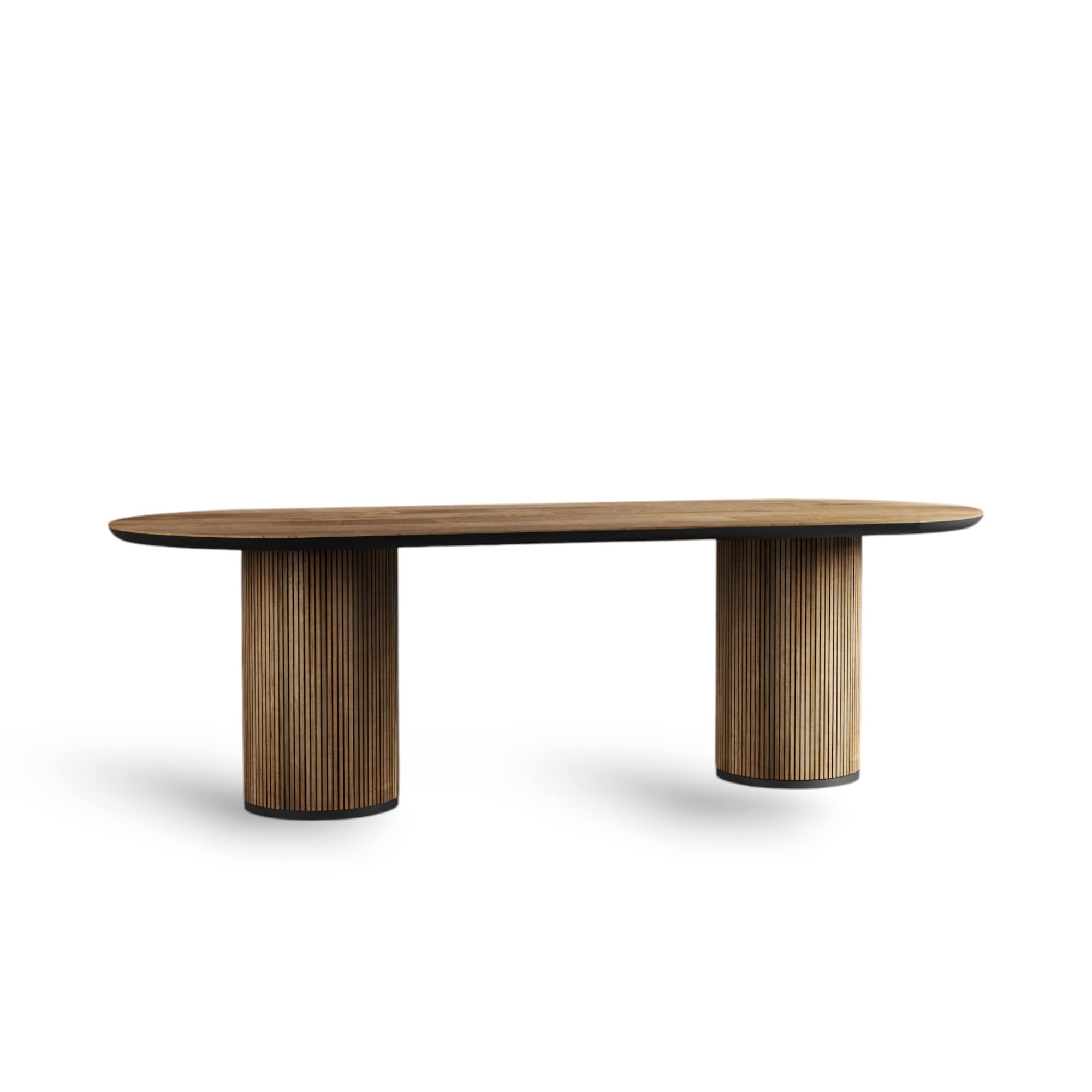 Urban Woodcraft 89ODT-2P.BV.N Bolivar Natural Contemporary/Modern Dining Table, Reclaimed wood with Unfinished Reclaimed wood 89-in L x 31-in H