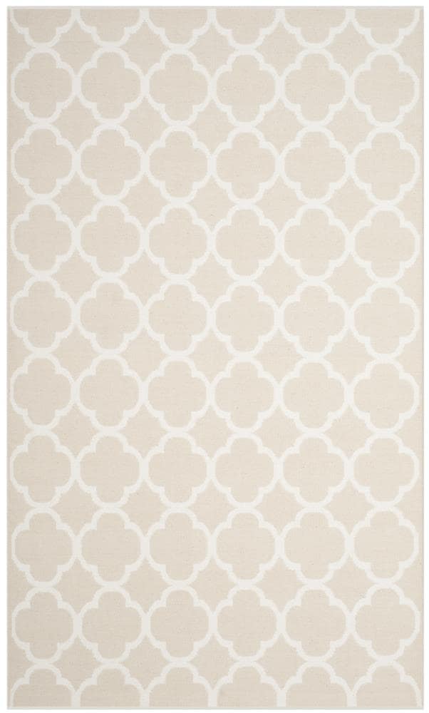Safavieh MTK725B-5 Montauk Kure 5 x 8 (ft) Cotton Beige/Ivory Rectangular Indoor Trellis Area rug