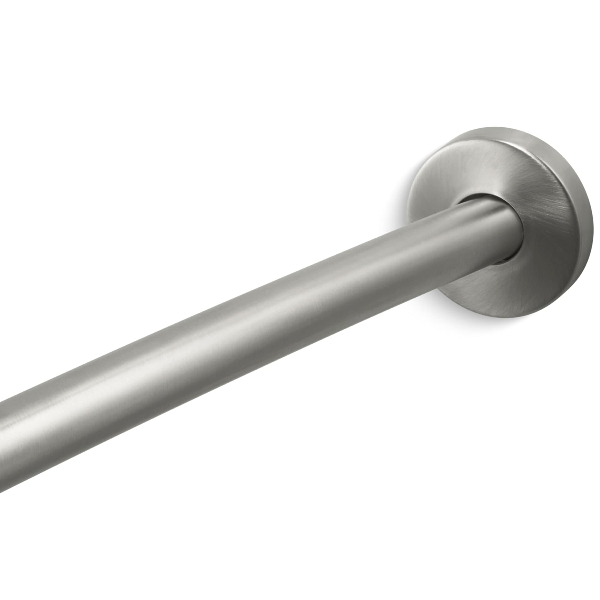  9351-BS Expanse 60-in to 72-in Brushed stainless Tension Single curve Adjustable Shower Curtain Rod
