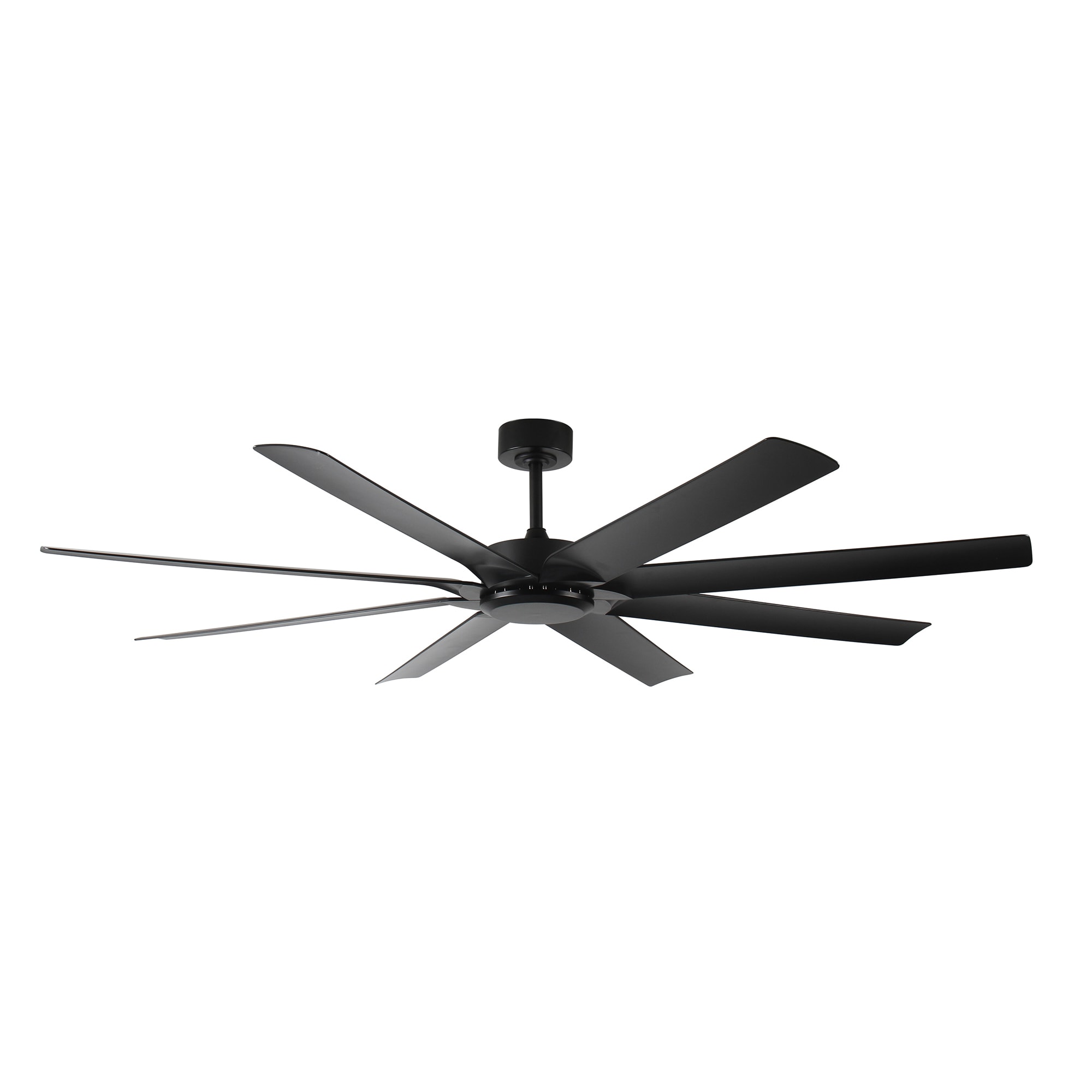 SINOFURN SYA650024BK 72-in Outdoor Black with Black Blades Ceiling Fan Without Light - Remote Included ( 8 -Blade )