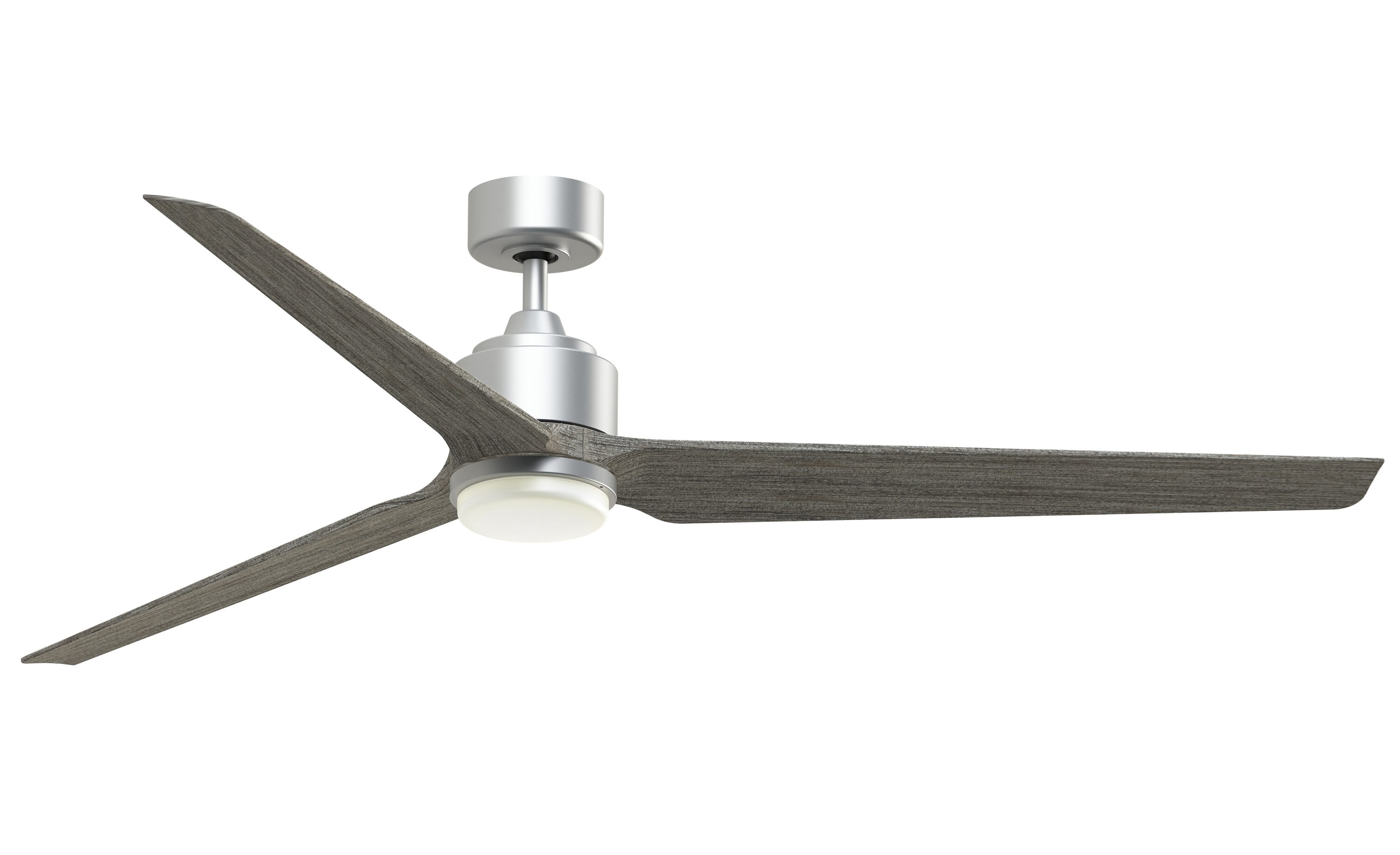 Fanimation TriAire Custom 72-in Silver with Weathered Wood Blades Color-changing Integrated LED Indoor/Outdoor Smart Propeller Ceiling Fan with Light and Remote (3-Blade) FPD8515SLW-72WEW-LK Sansujyuku sansujyuku.com