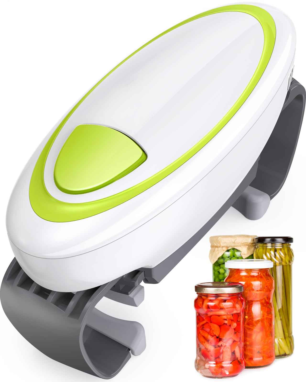 DHMHD  Electric Jar Opener for Seniors with Arthritis One Touch Automatic power cell Operated Bottle Opener for Tight Vacuum Sealed Jars Kitchen