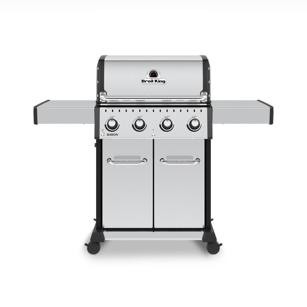 Broil King Baron S420 Pro Stainless Steel 4 Burner Liquid Propane Gas Grill in the Gas Grills department at Lowes