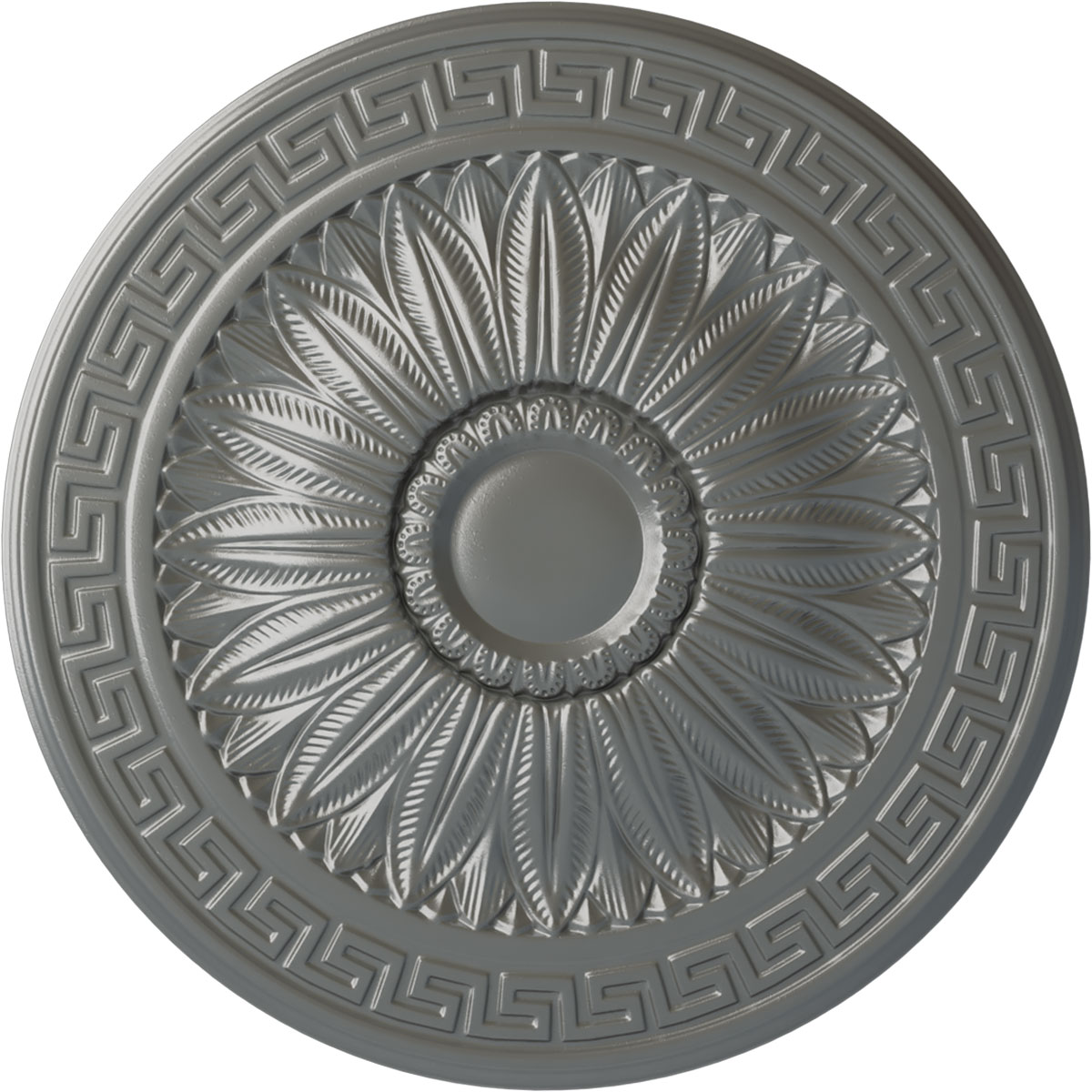Ekena Millwork CM20HASLS Randee 20-in W x 20-in L Painted Silver Polyurethane Whole Ceiling Medallion