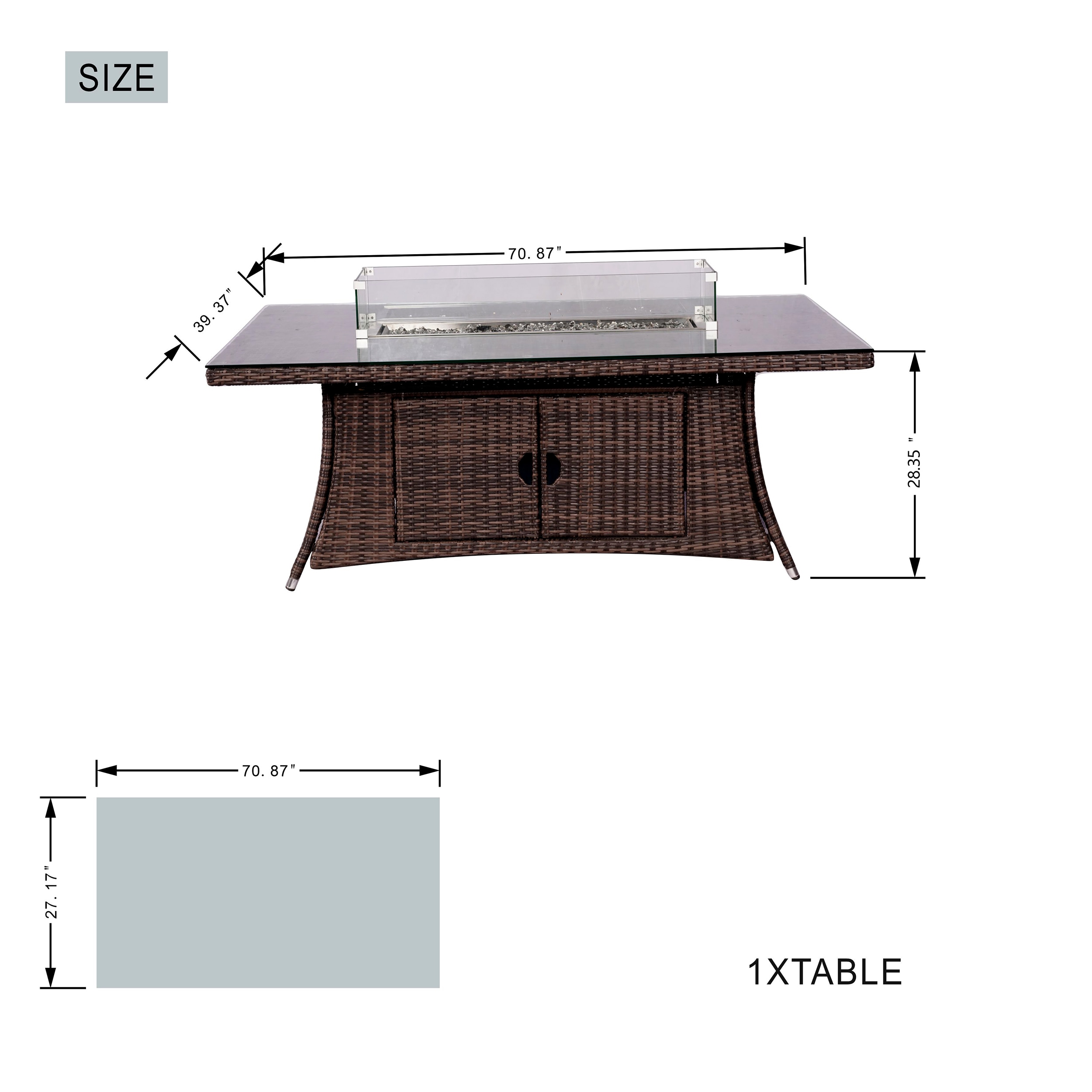 Moda Furnishings CMAG-1106R-TABLE Patio-Tables - View #12