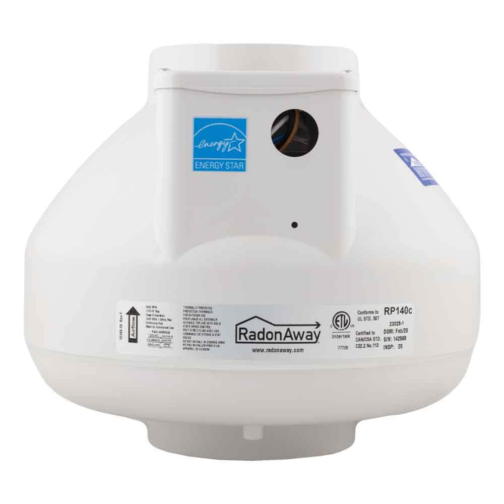 RadonAway 23029-1 9.7-Inches dia 135 CFM Plastic Centrifugal radon mitigation fan