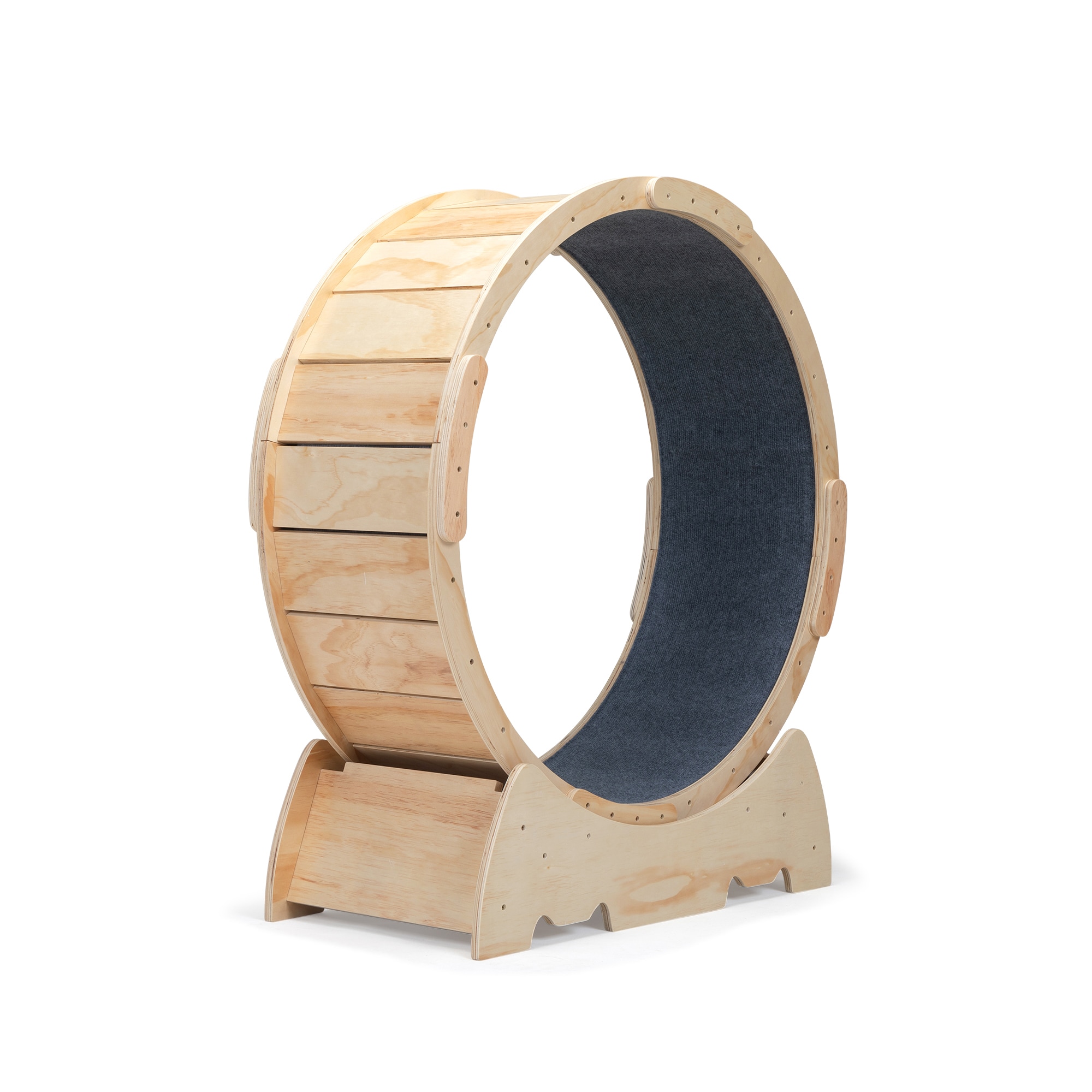 Kahomvis MIX-QPCW-559 Large Cat Running Wheel Wood Interactive Cat Toy