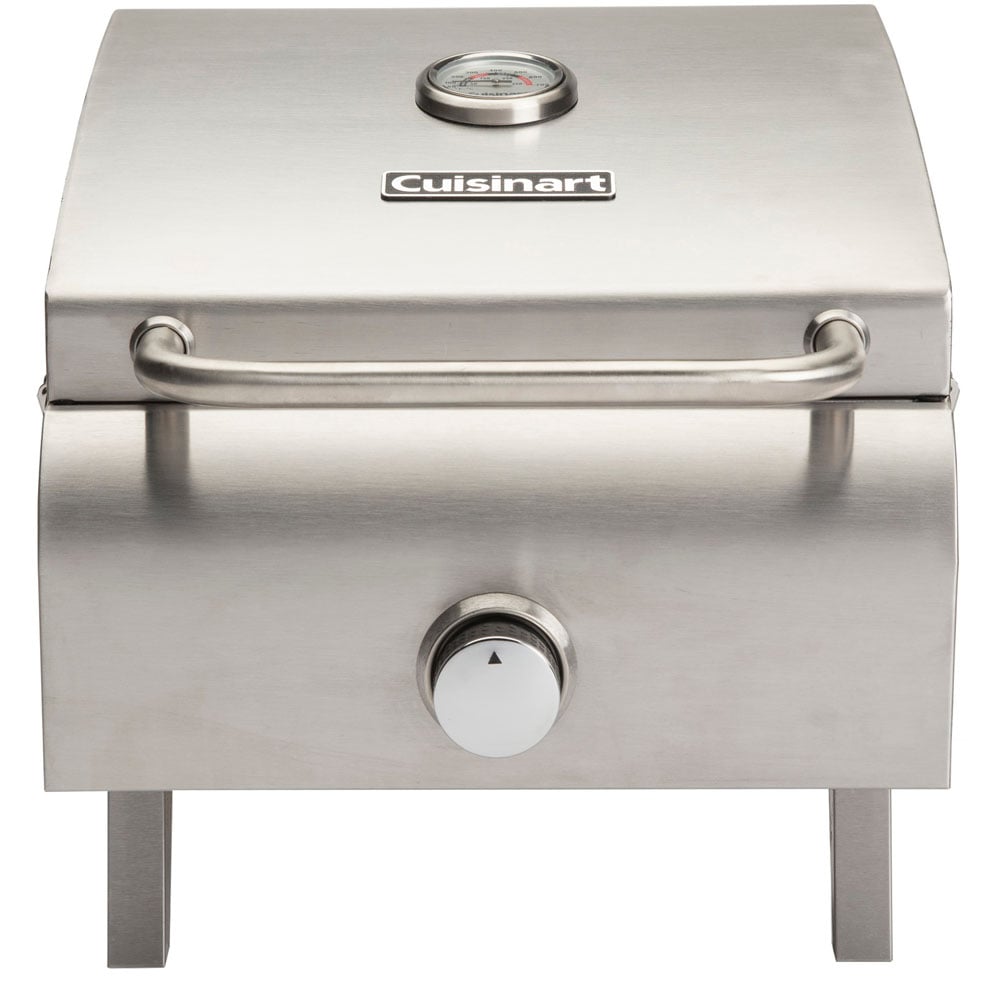 Cuisinart Portable Stainless Steel Propane Grill - 146 Sq In Cooking  Surface, 8000 BTU Burner, Compact Design - Ideal for Camping, Tailgating,  and More at
