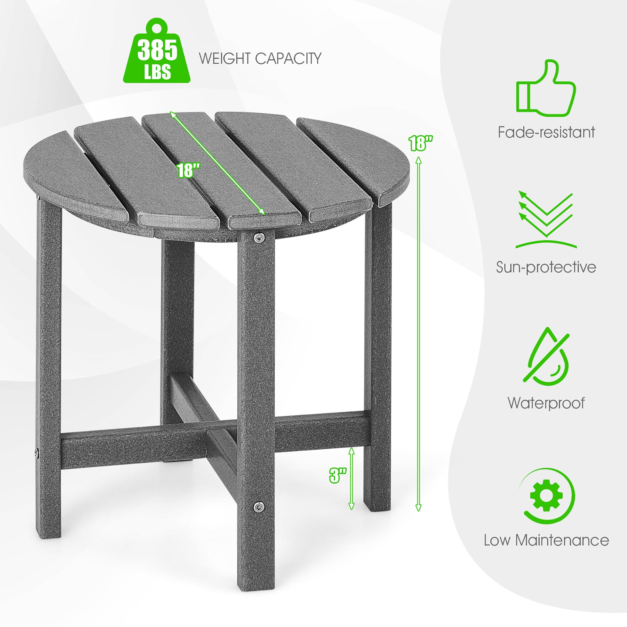 Costway NP10940GR Patio-Tables - View #9