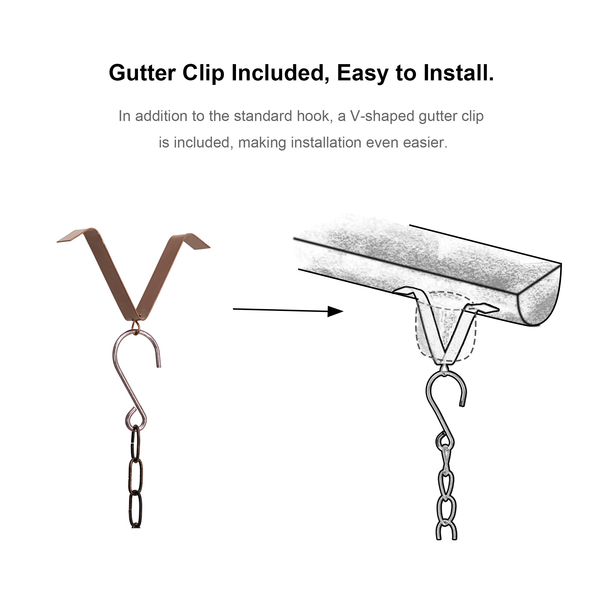 Glitzhome 2037800005 Rain-Chains - View #8