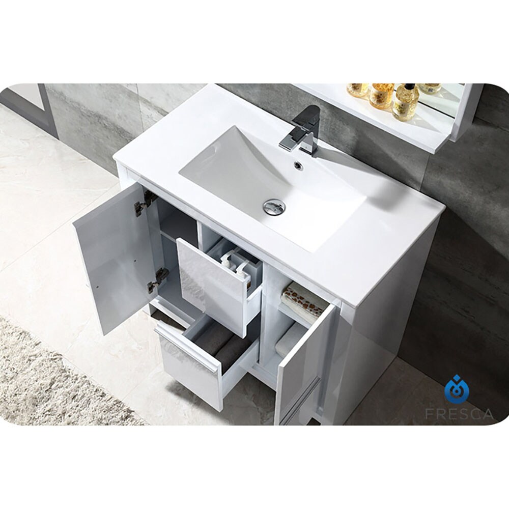 Fresca FCB8136WH-I Bath-Vanity-Combo - View #4