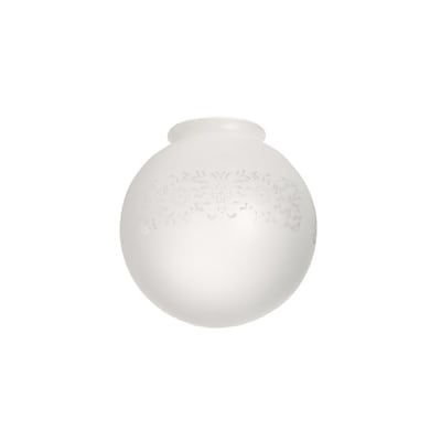 Project Source 6 In X 5 Globe Frost Etched Glass Flush Mount Light Shade With 3 1 4 Lip Fitter The Shades Department At Com - Ceiling Fan Light Glass Globe Replacement