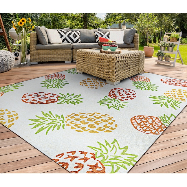 Couristan Ington 7 X Ft Sand Round Indoor Outdoor Area Rug In The Rugs Department At Lowes Com