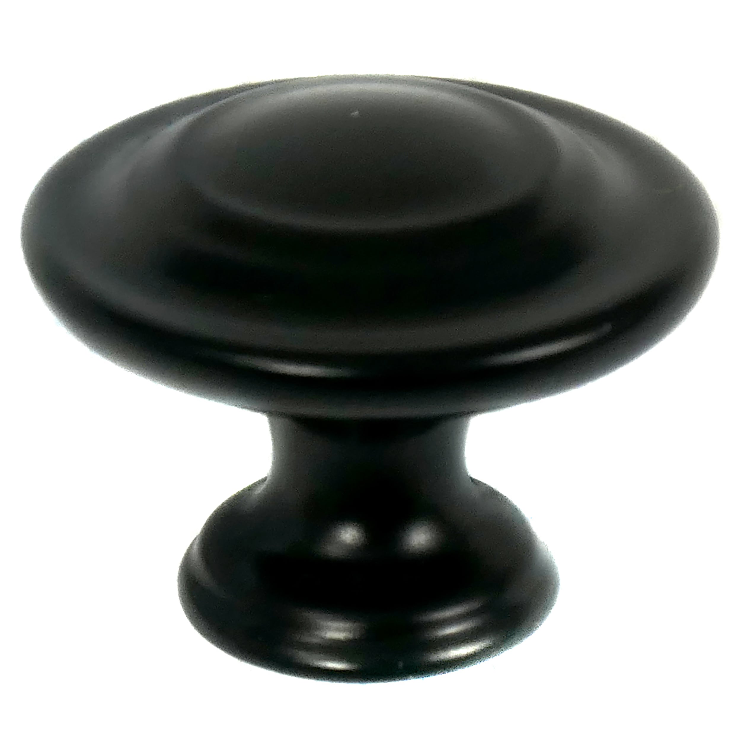 Laurey 51820 Nantucket 1-3/8-in Matte Black Round Transitional Cabinet Knob