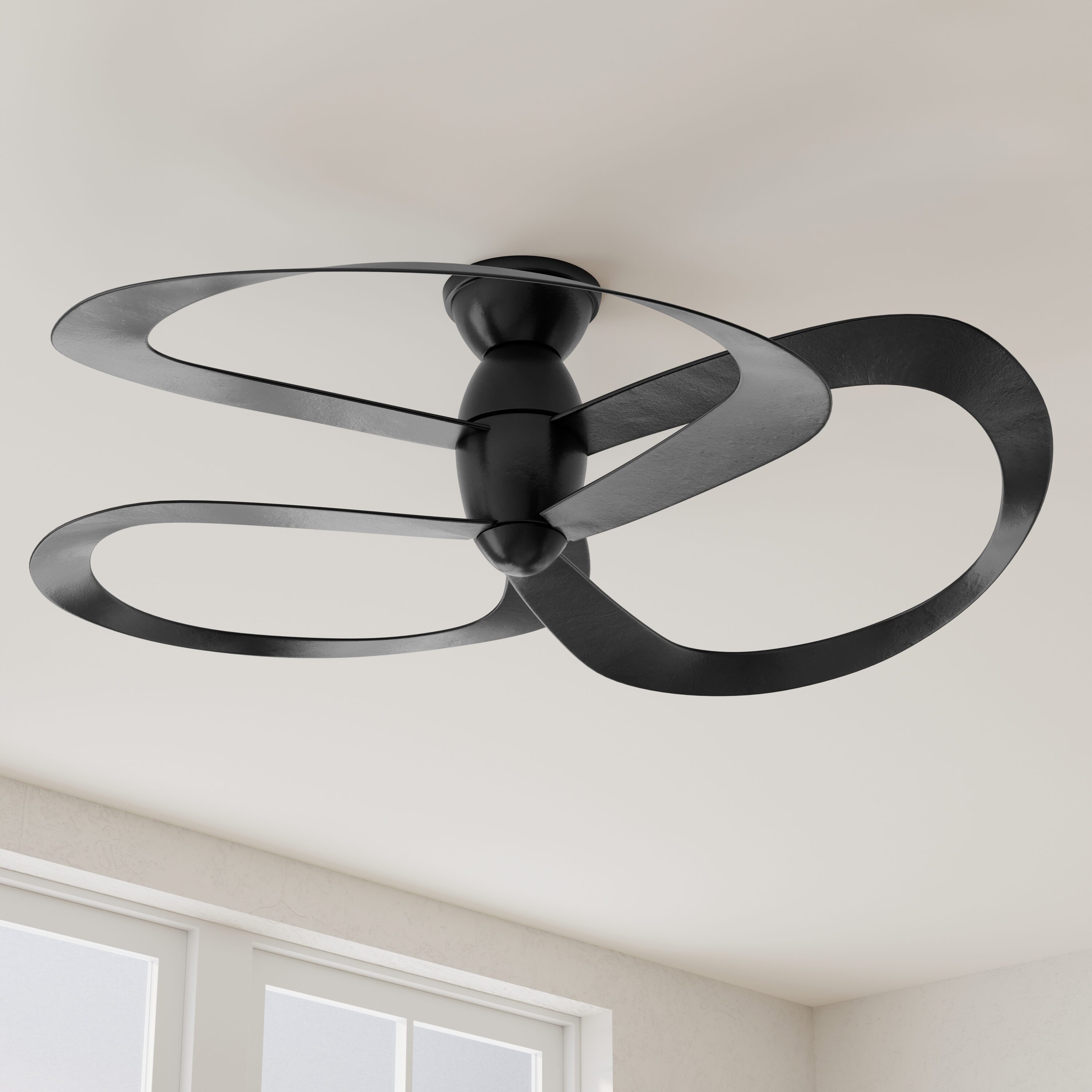 Willacy Black 48-Inch Smart Ceiling Fan with Remote