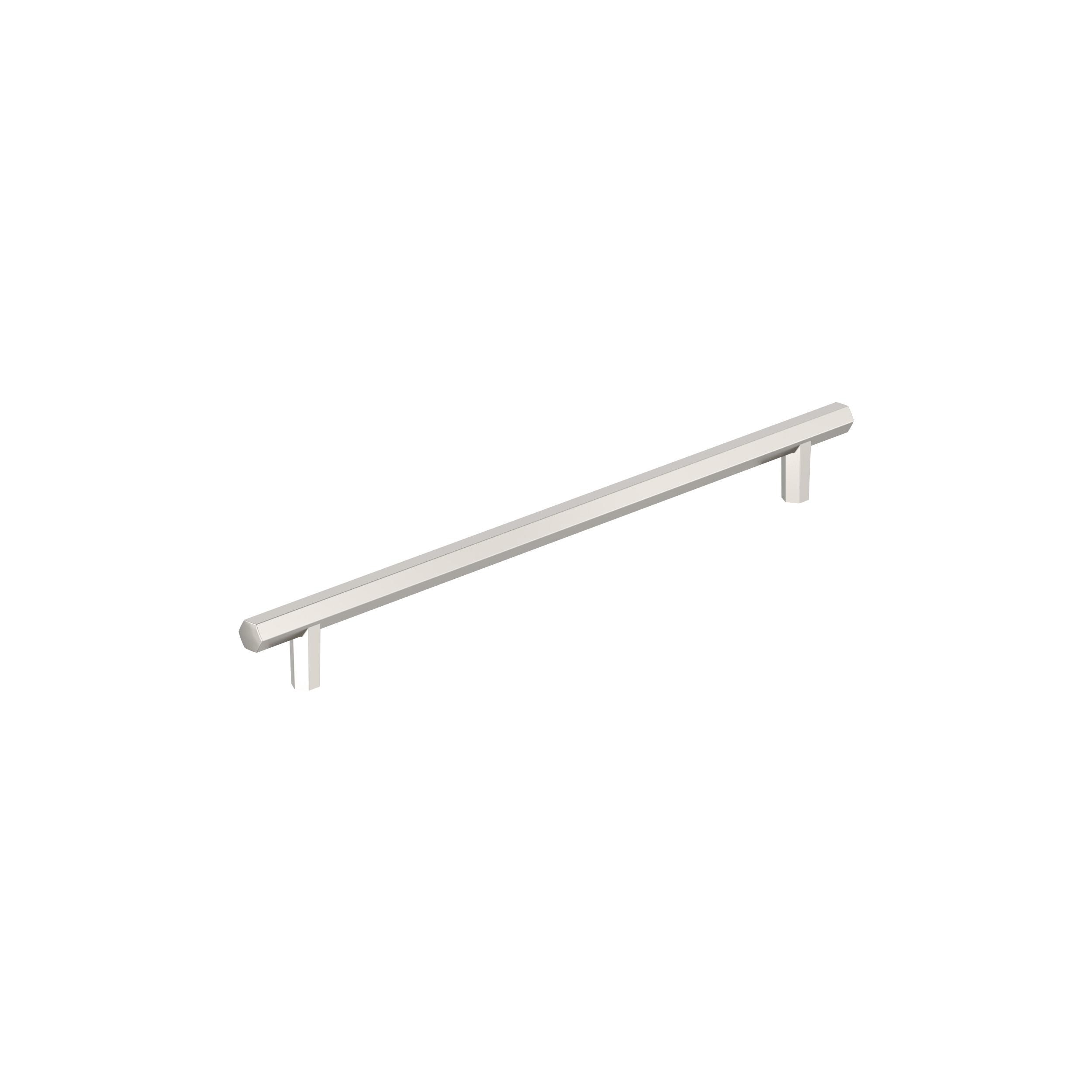 Polished Nickel 10-1/16 Inch Contemporary Cabinet Bar Pull