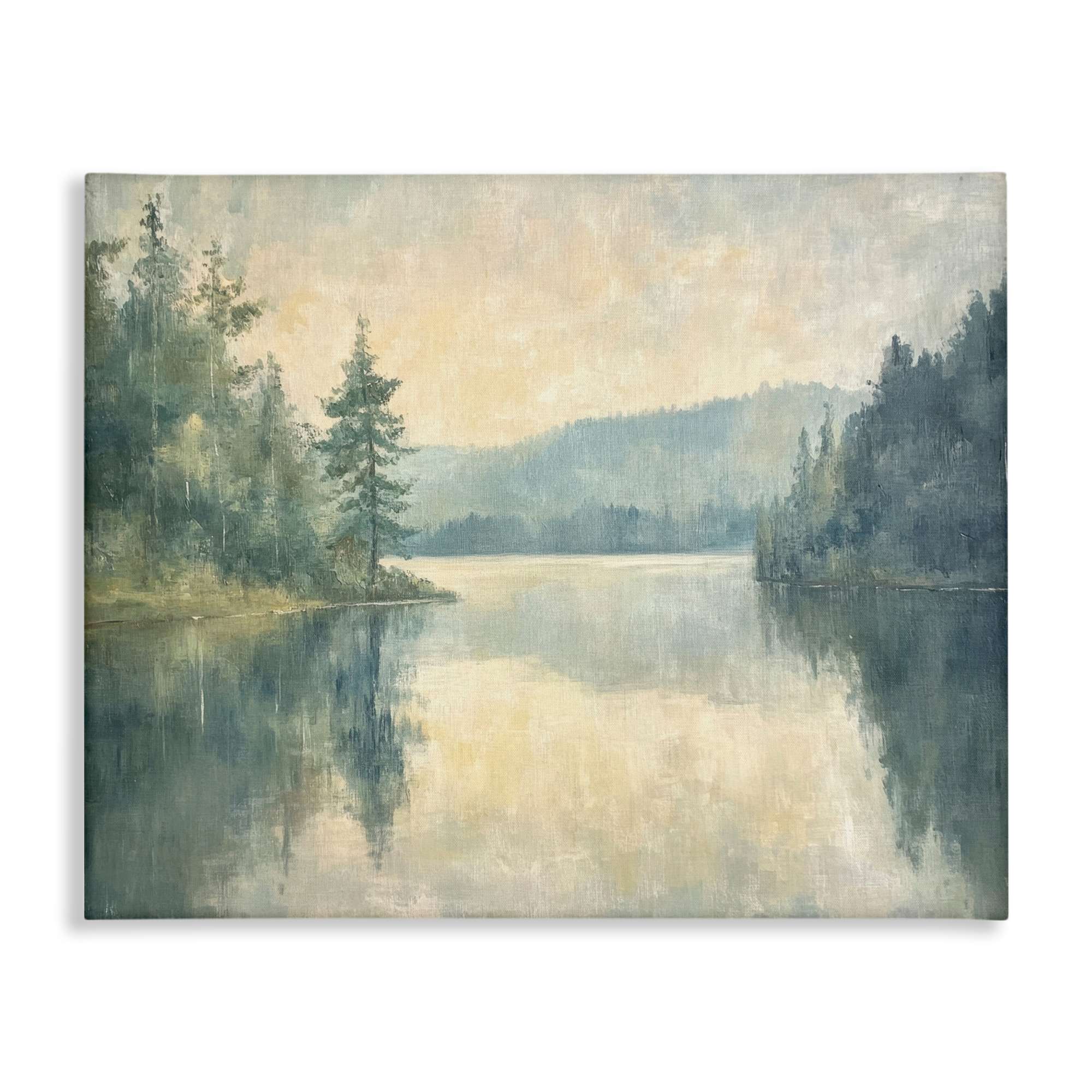 Stupell Industries BT-812-CN-24X30 Mountain's Reflection Landscape Canvas Wall Art By Petal Prints Design 30 x 24