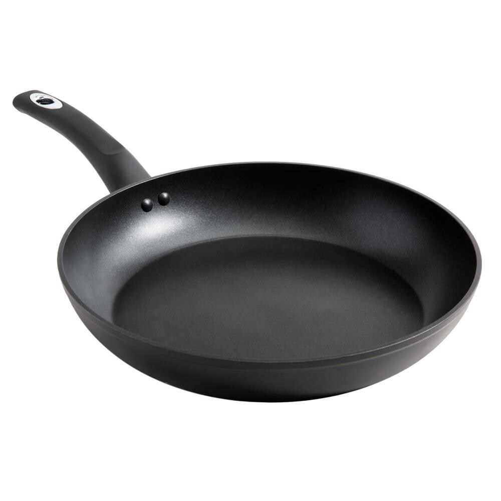 Oster Herscher 9.5 inch Aluminum Frying Pan in Red