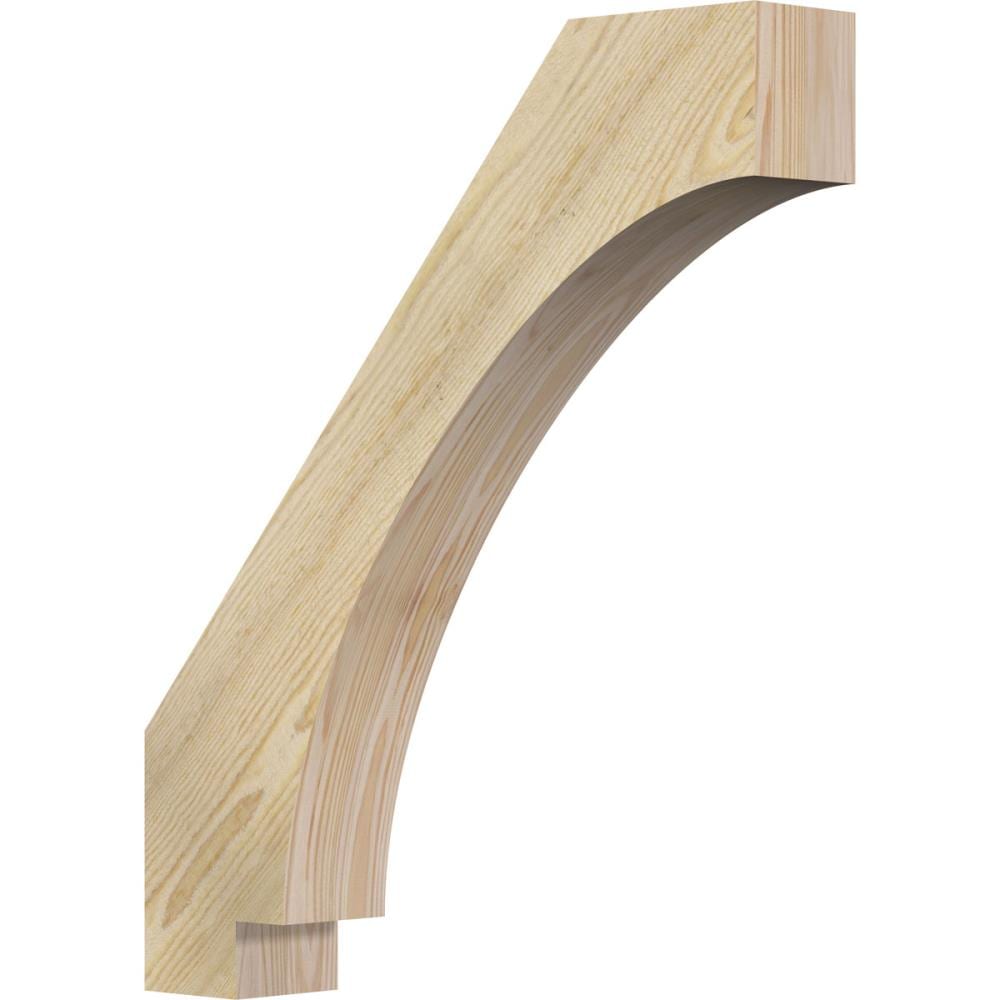 Ekena Millwork BRC04X22X26IMP00RDF 4-in x 22-in x 26-in Douglas Fir Unfinished Wood Imperial Rough Sawn Knee Brace