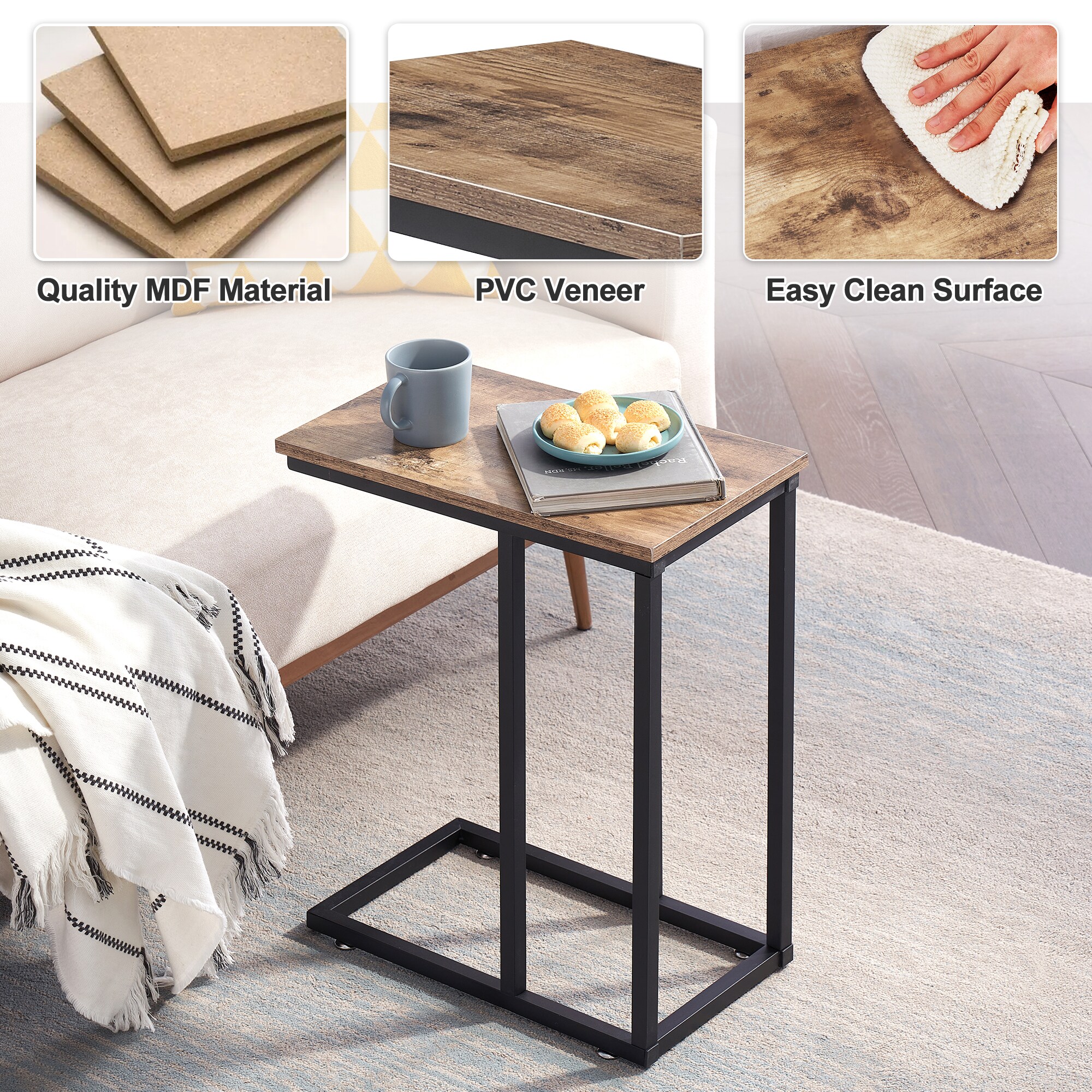 Vecelo LOE-DC-ST01-GRY-A2 End-Tables - View #4