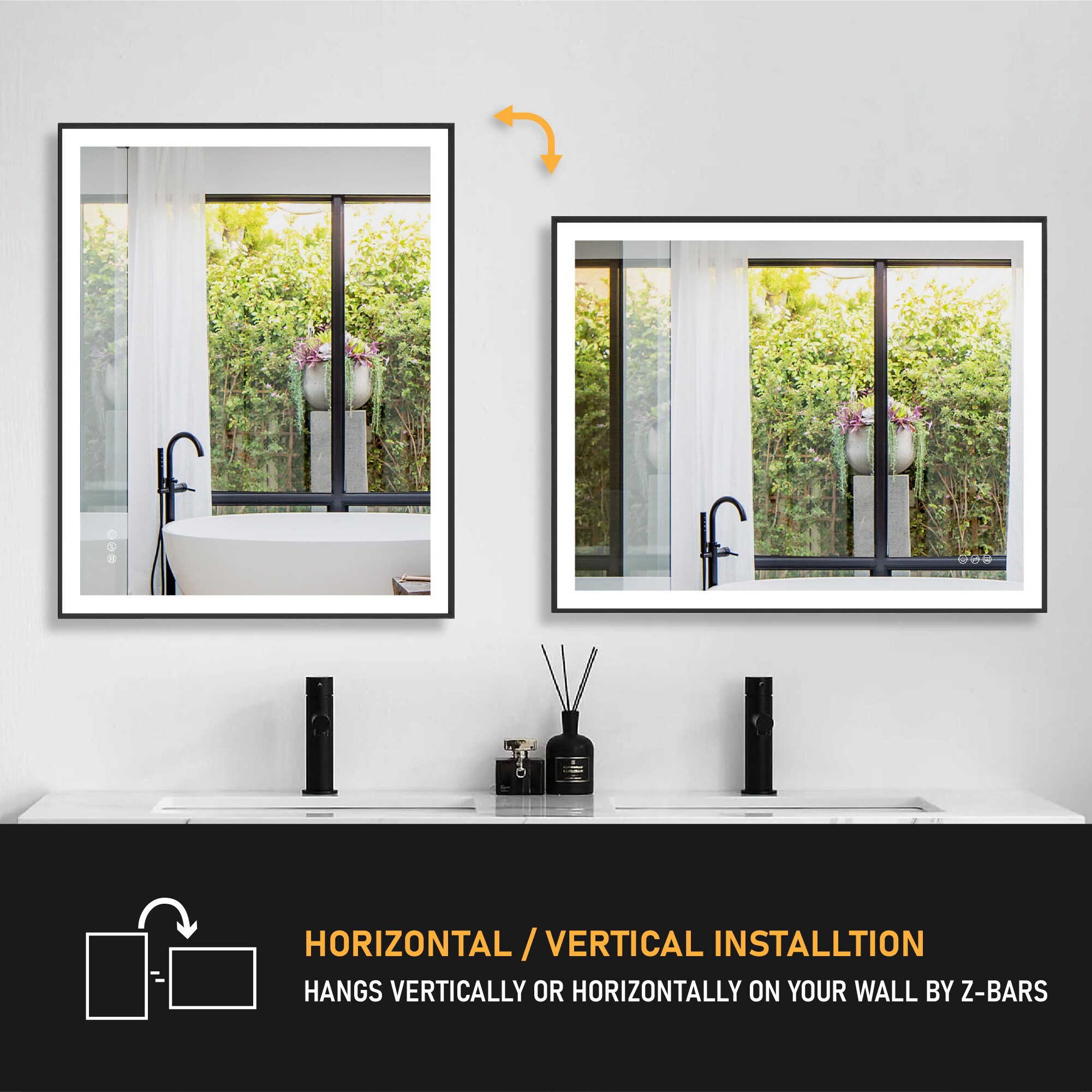 Forclover FLW-ER4836B Framed-Bath-Mirrors - View #13