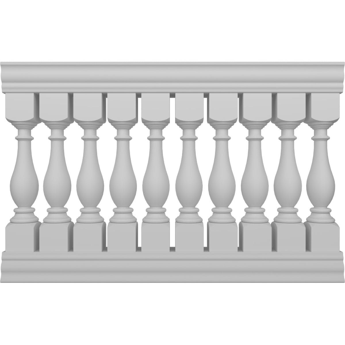 Ekena Millwork BALK42X060LGA FiberThane 5-Feet x 42-Inches Legacy Fiberglass Deck Rail Kit