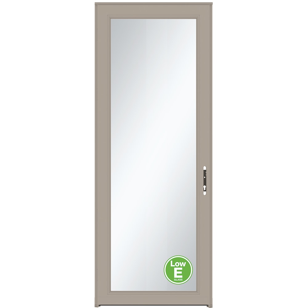 Signature Selection Low-E 36-in x 96-in Sandstone Full-view Interchangeable Screen Aluminum Storm Door in Brown | - LARSON 14904099LE