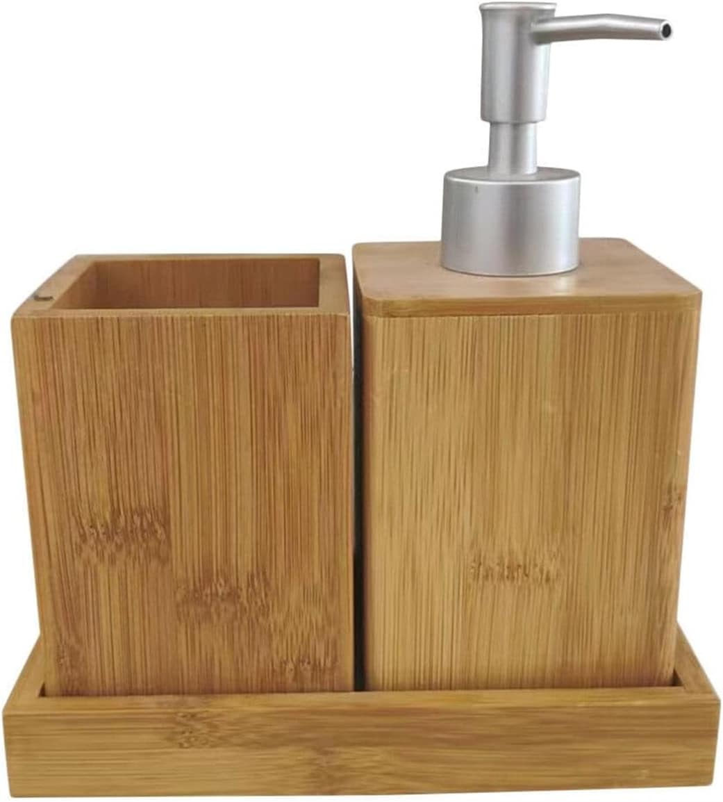 Zeus & Ruta HL-BS-014 Beige Wood Bath accessory set