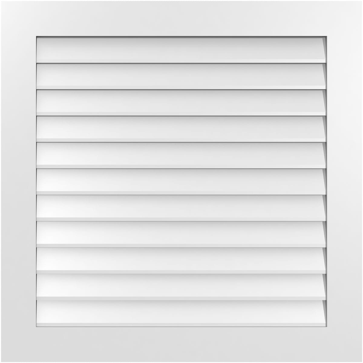 Ekena Millwork GVPVE36X3601SN 36-Inches x 36-Inches Off-white Square PVC Gable Louver Vent