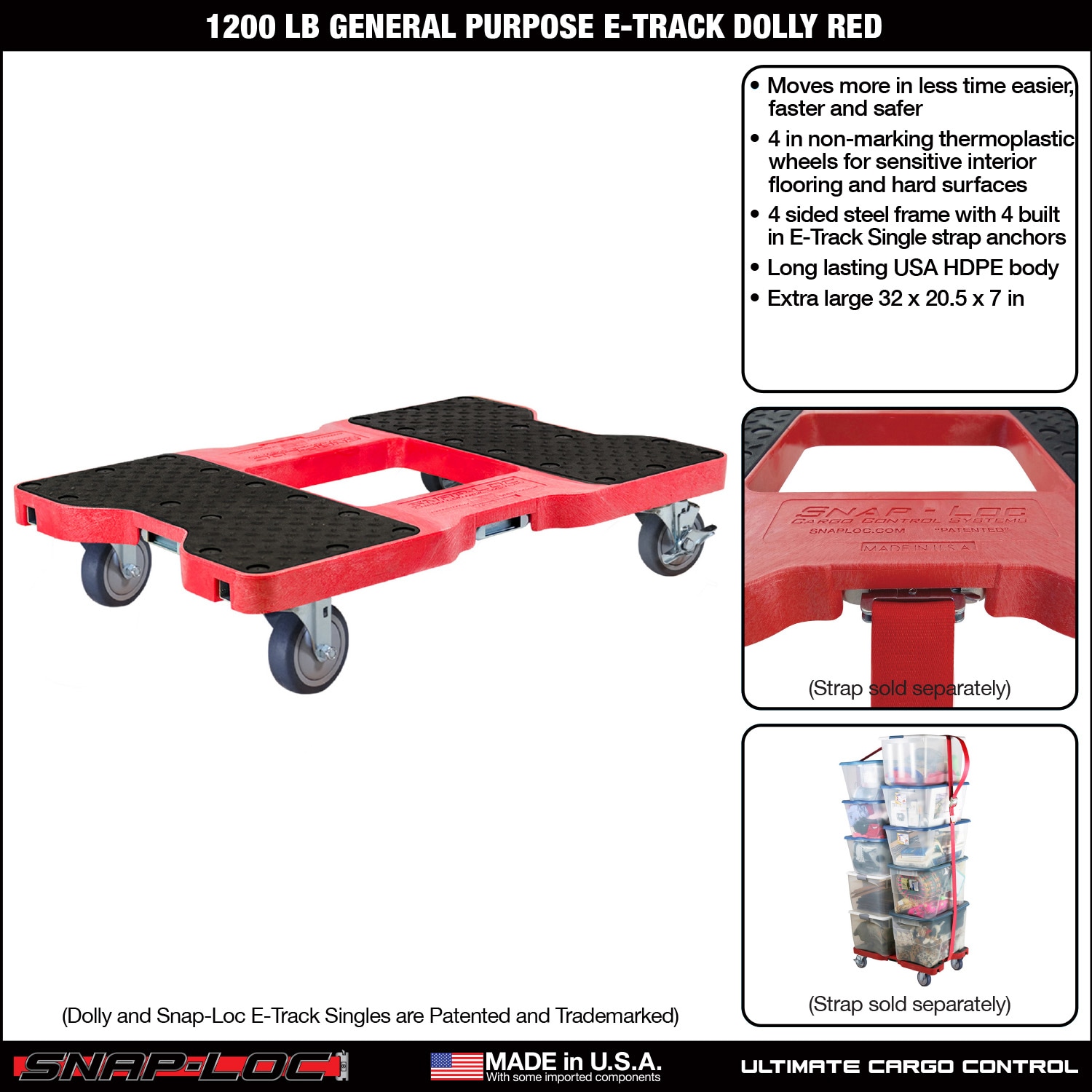 Snap-Loc SL1200D4TR Hand-Truck-Dollies - View #2