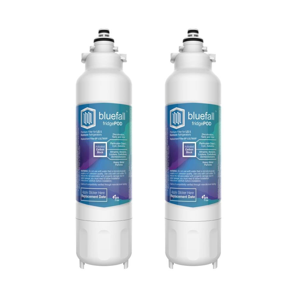 Bluefall BF-LGLT800P-2PACK Twist-in Refrigerator Water Filter FridgePod 2-Pack