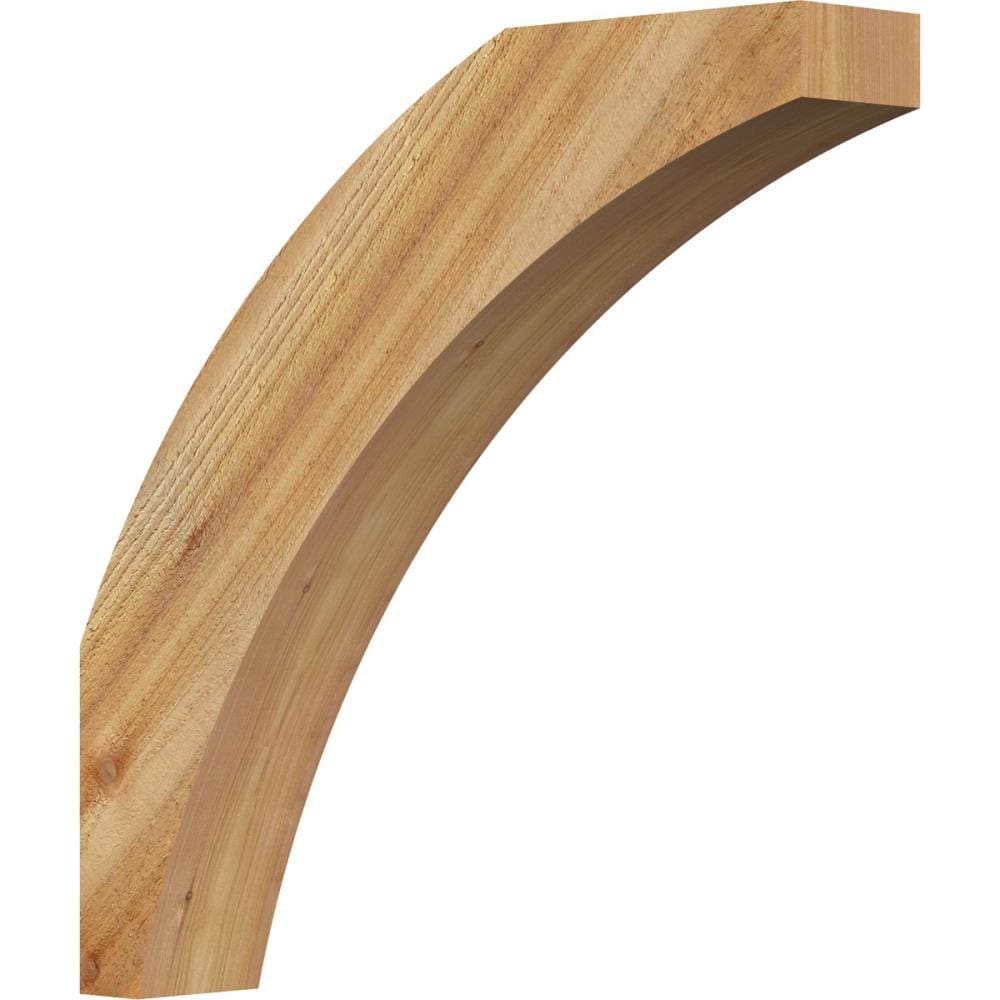 Ekena Millwork BRC04X22X22THR00RWR 4-in x 22-in x 22-in Western Red Cedar Unfinished Wood Thorton Rough Sawn Knee Brace