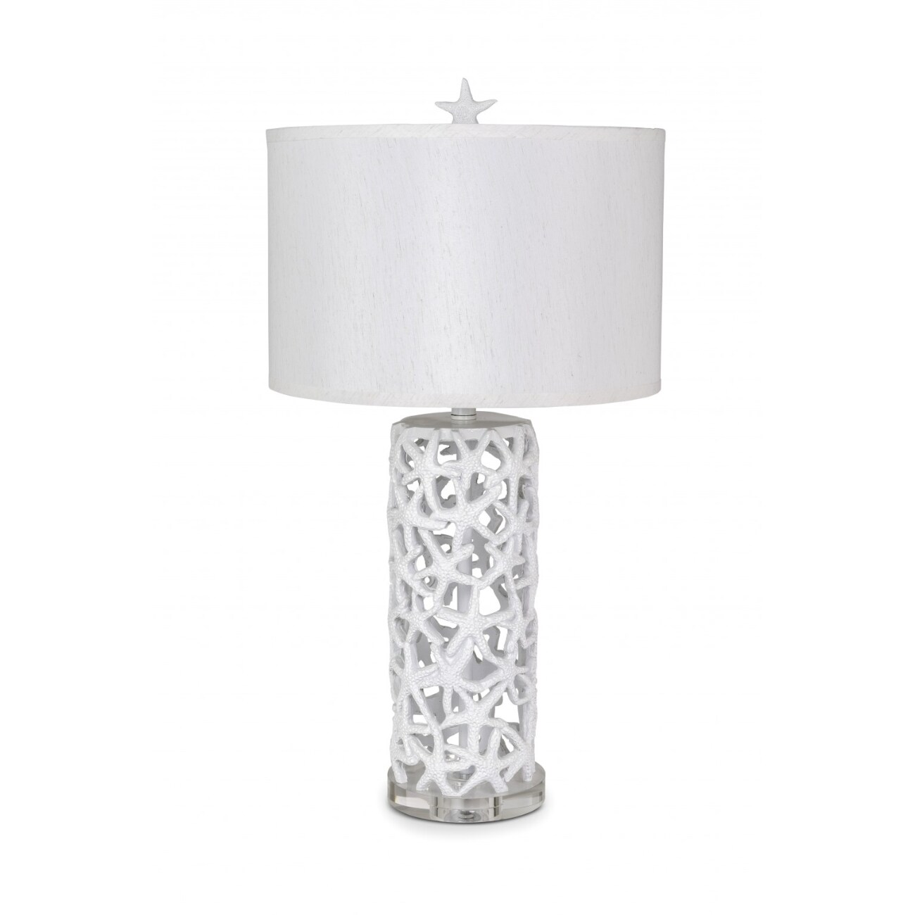 HomeRoots Set of 2 White Starfish Network Table Lamps in the Table Lamps department at Lowes
