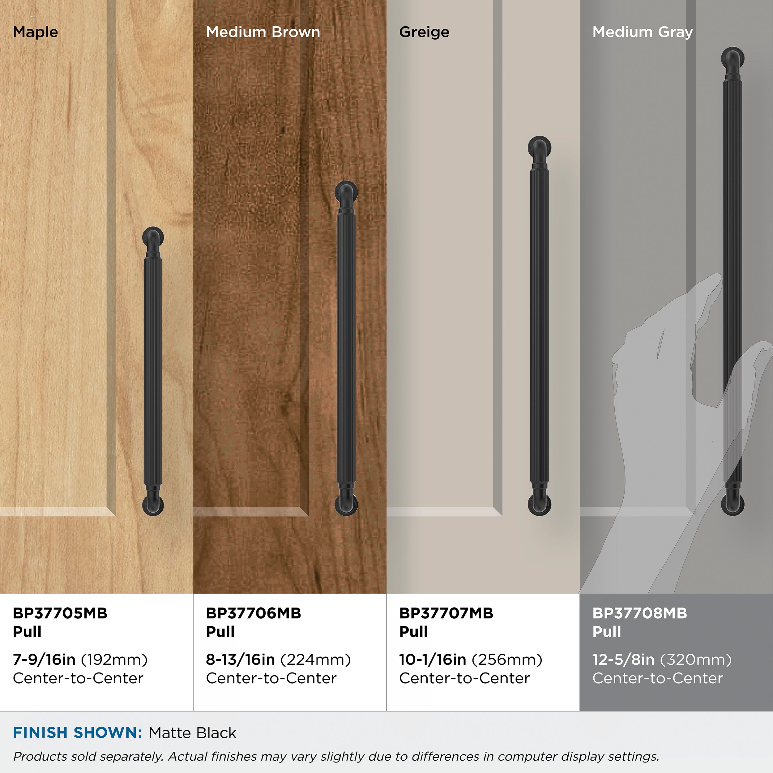 Amerock BP37708MB Cabinet-Pulls - View #7